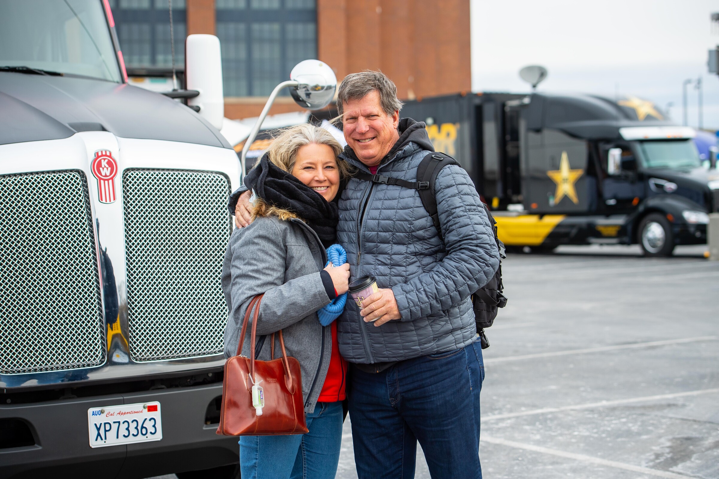 The Mosimans all bundled up in Indy.