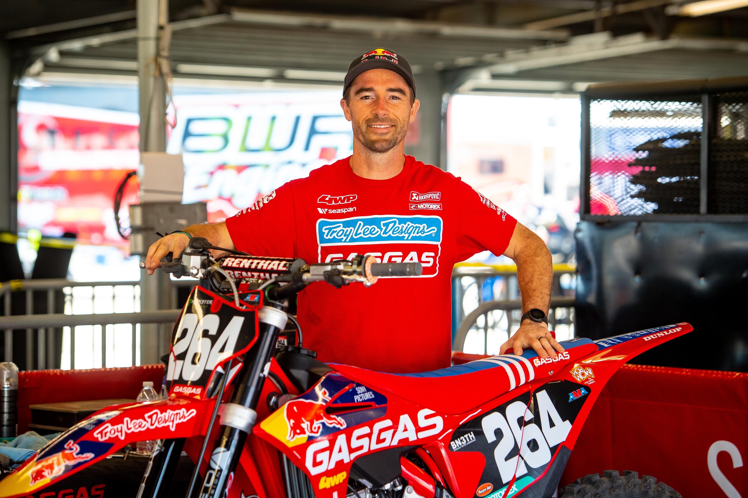 Ryan Sipes is racing his Troy Lee Designs/Red Bull/GasGas Factory Racing today at the Daytona Supercross.