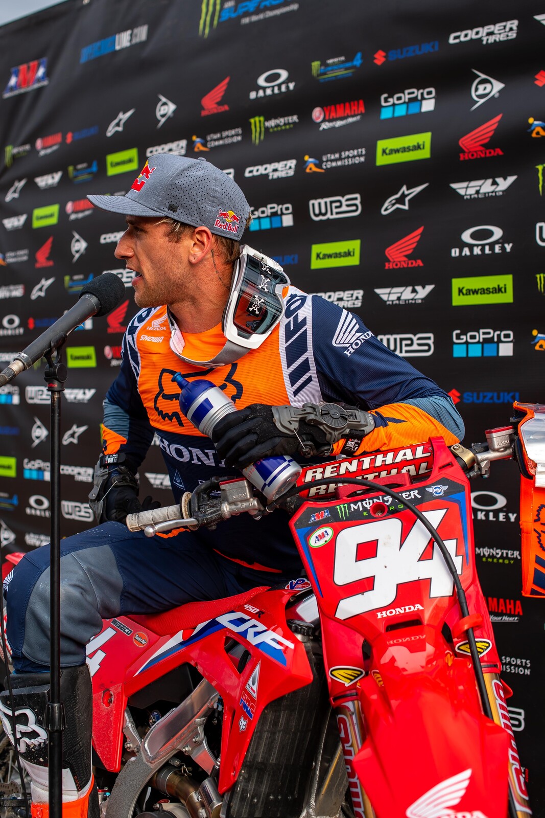 Ken Roczen after topping the second 450SX qualifying session.
