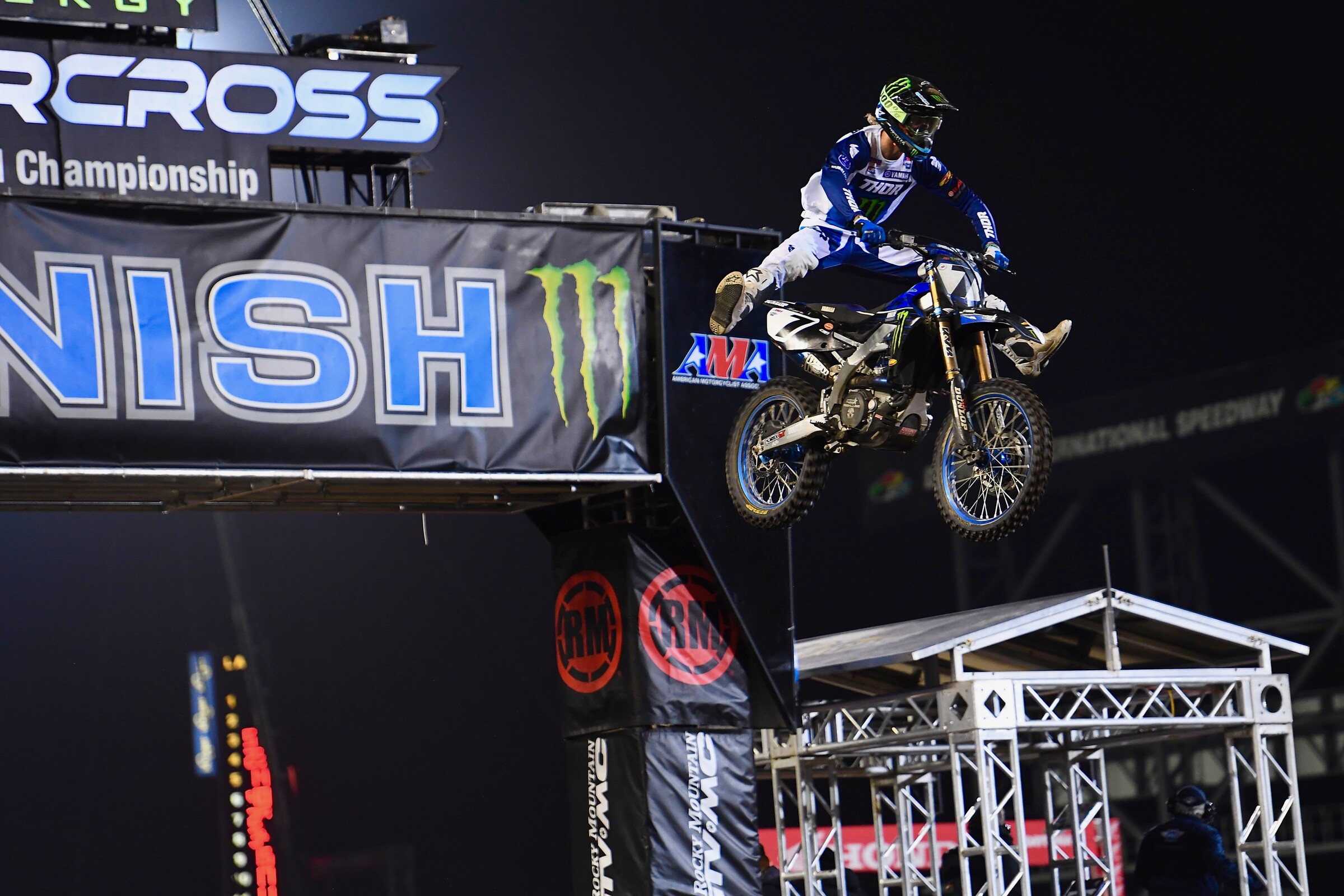 Anotha' one! AP pulls celebrates his great heat race ride.