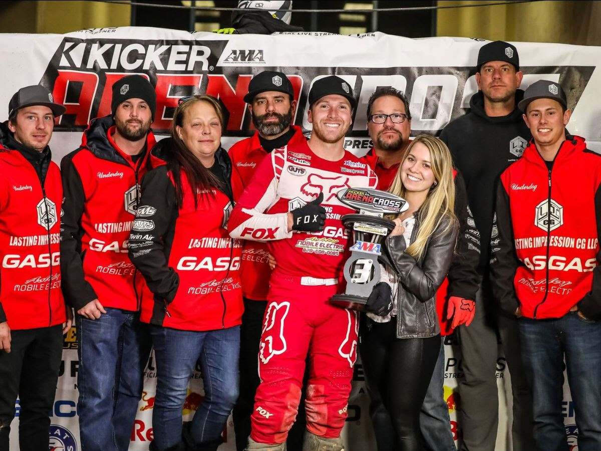 Kyle Bitterman & co. celebrating his third-place finish. 