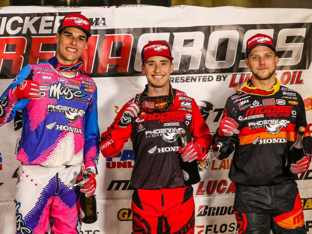 Phoenix Racing Honda Team celebrating another Pro Main Podium Sweep.