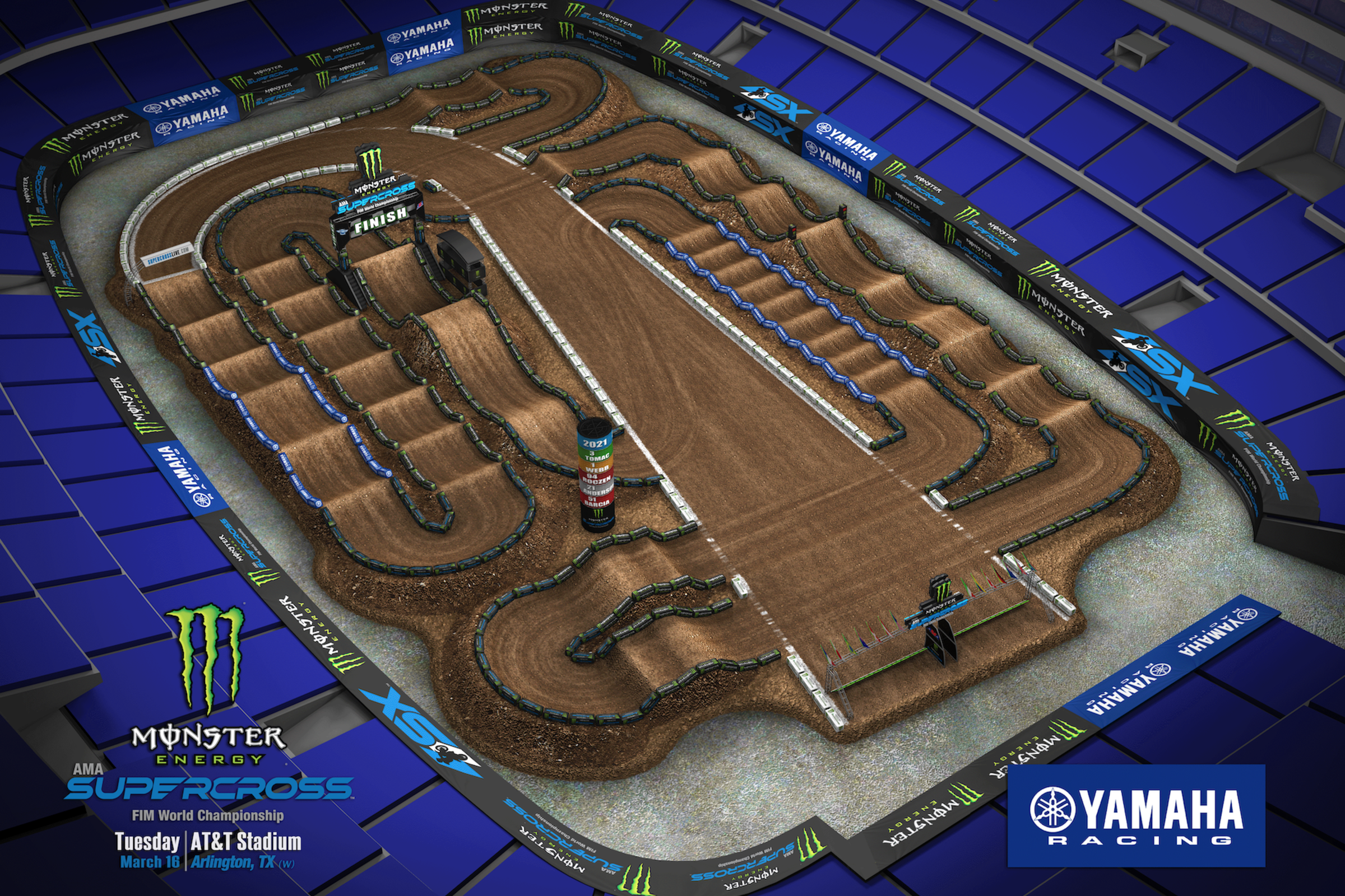 Arlington 2 Animated Track Map