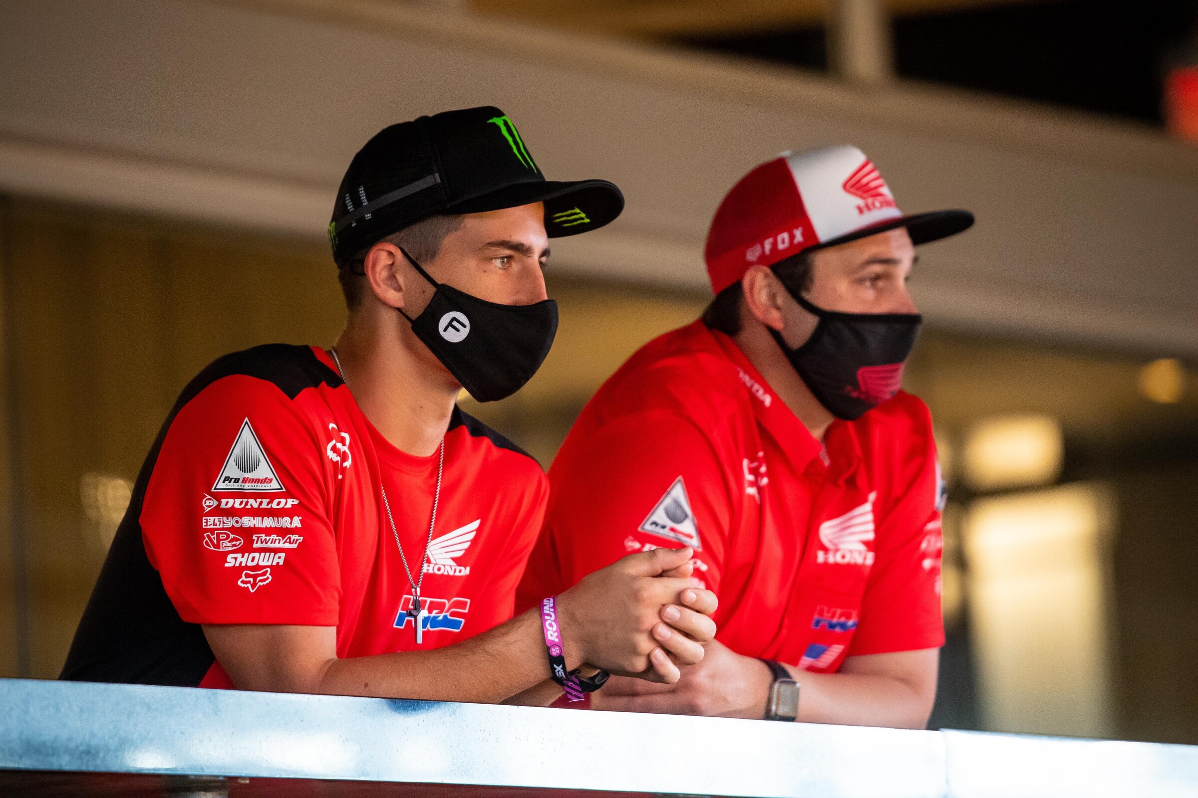 Honda HRC's Chase Sexton and his mechanic Jade Dungey.