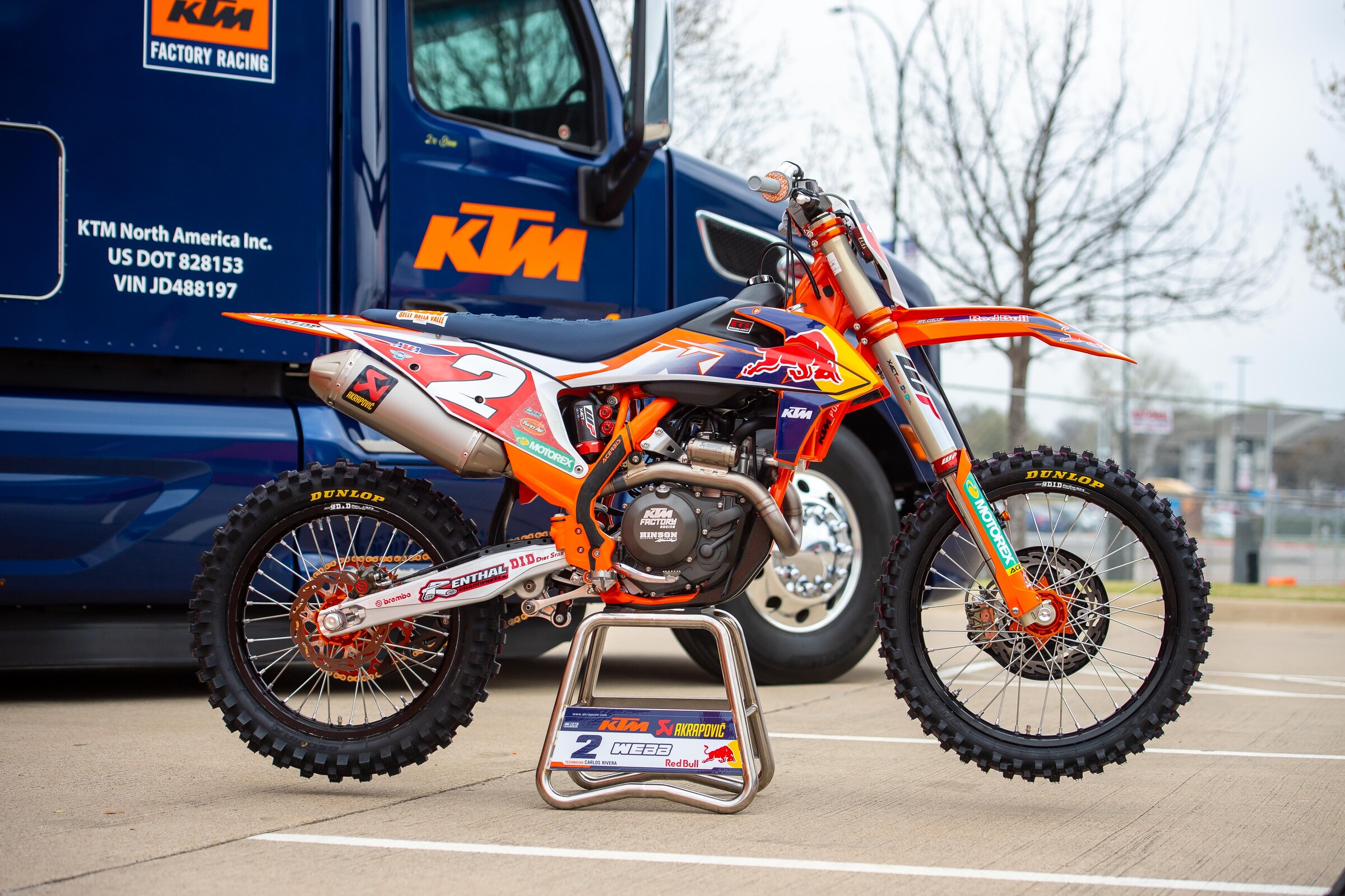 Another view of Webb's race bike.