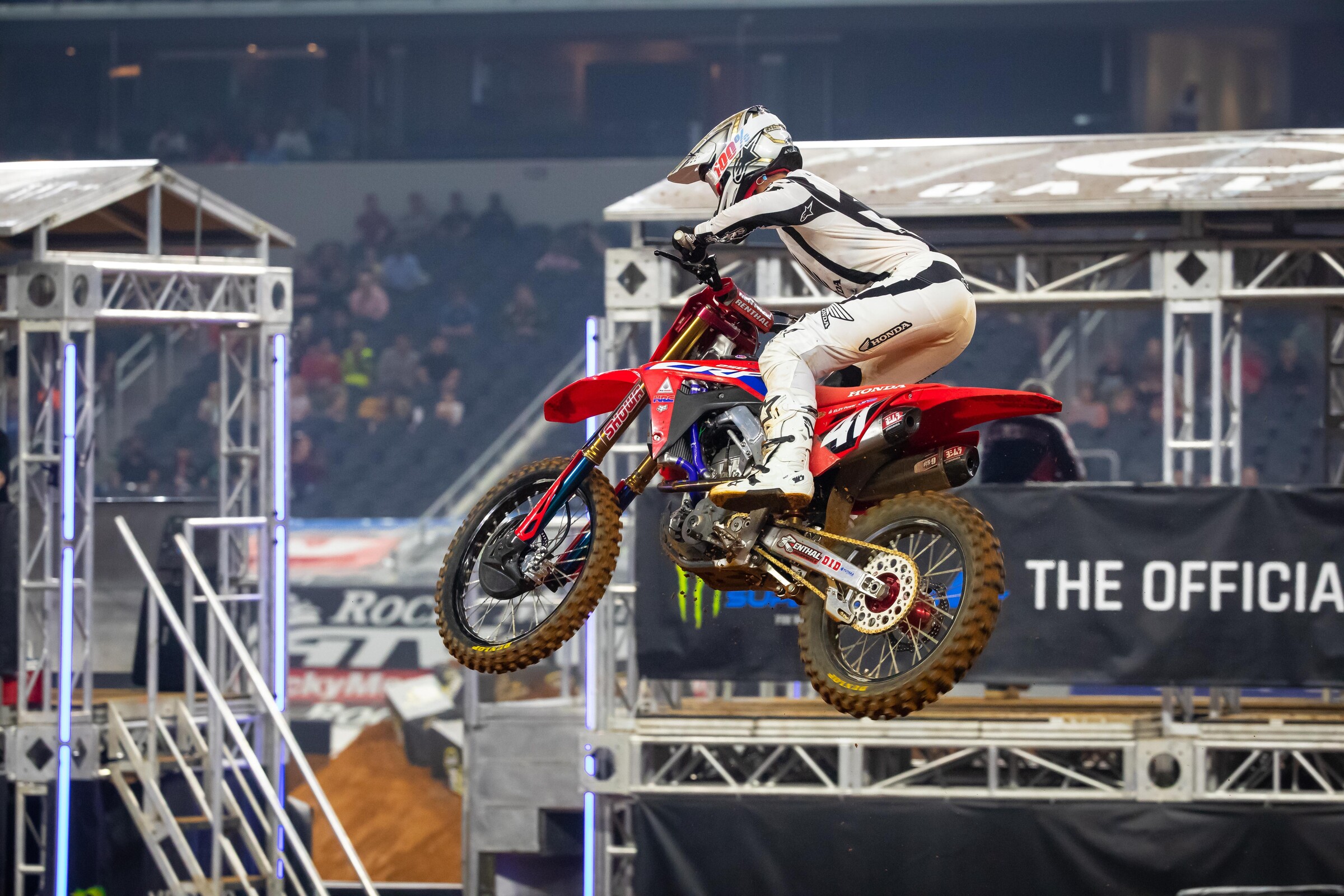 Lawrence has been solid in a championship filled with incidents for others--and with that he grabs the red plate during his first season in supercross.