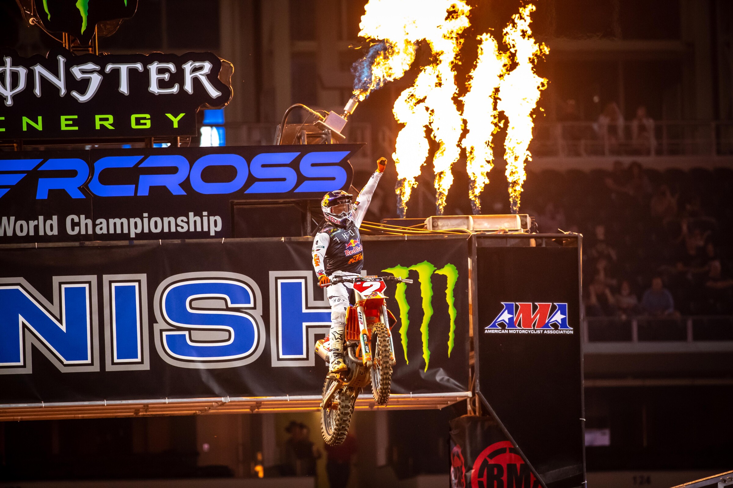 Cooper Webb's win at the Arlington 2 Supercross was his 16th career 450SX win—all which have come with Red Bull KTM.