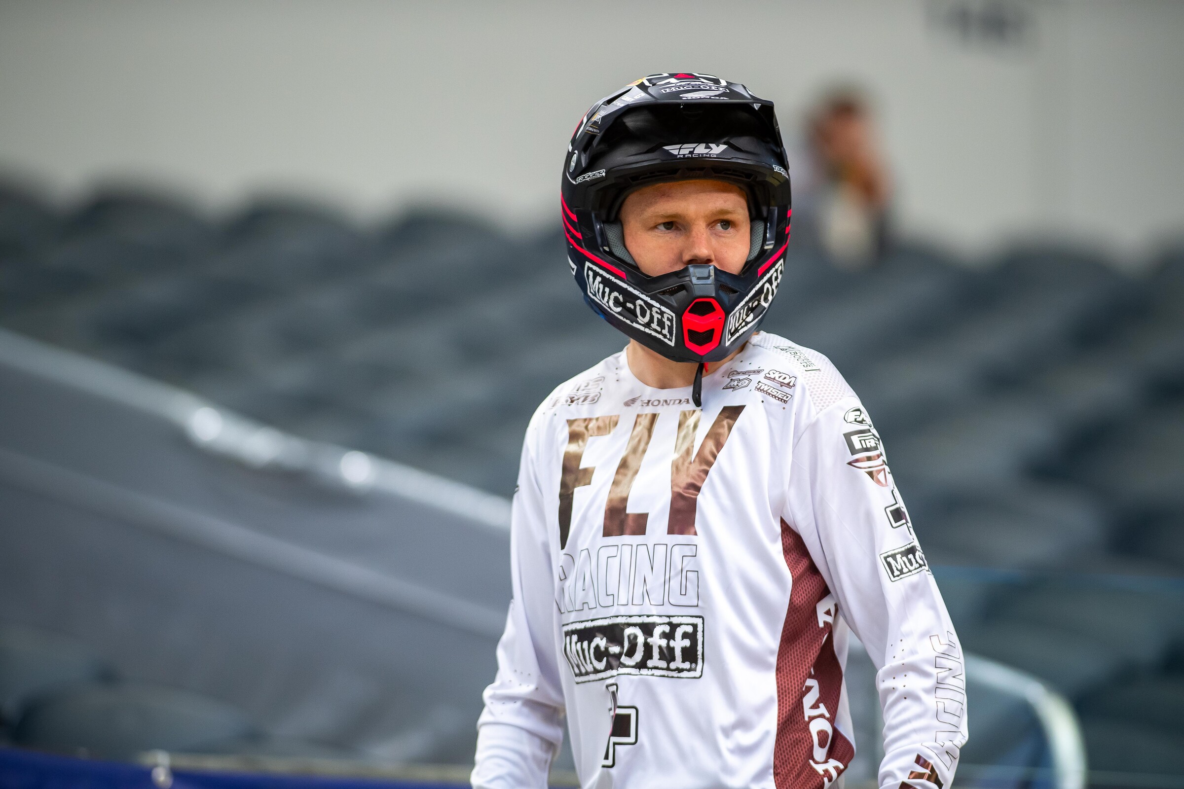 With Justin Brayton out with injuries, Mitchell Oldenburg jumps back into the 450 class for Muc Off Honda.