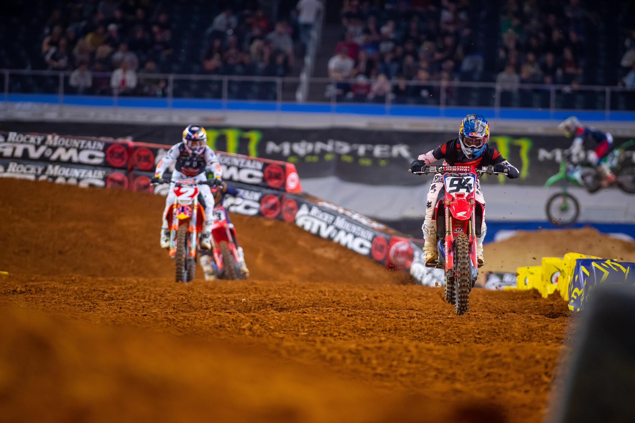 “I should have just gone to the middle line, there was kind of a rut and there were some that were really low, so you could kind of bounce through there. I stuck to the left side where they were a lot bigger.” -Ken Roczen