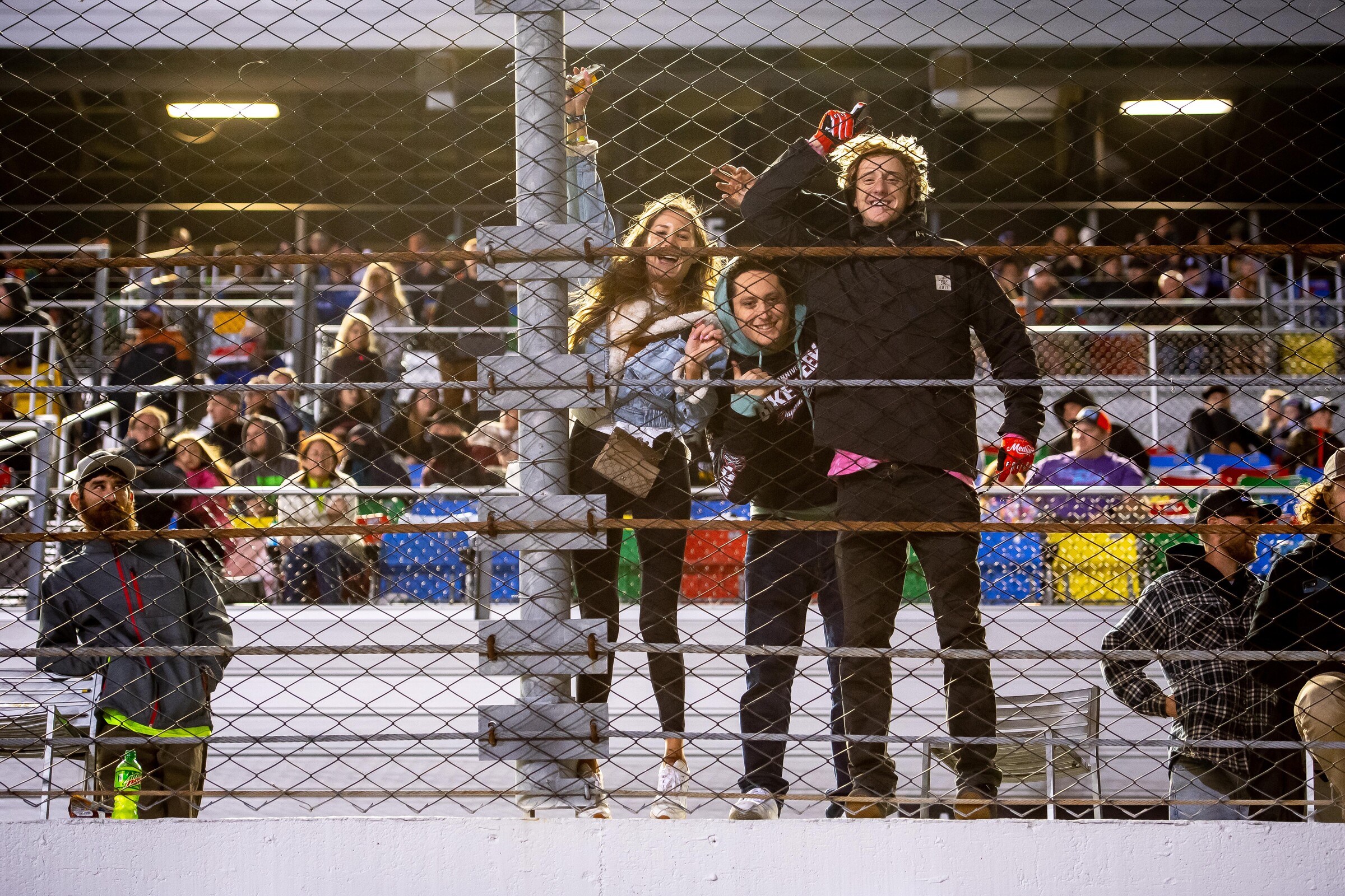 Medium Boy and friends above the trioval.