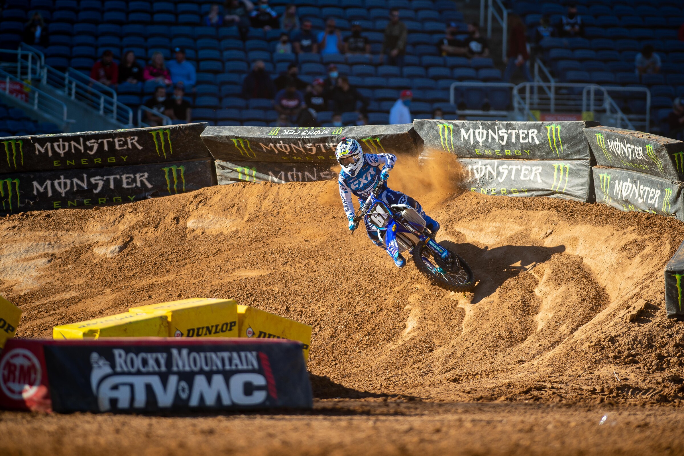 Crown riding during the Orlando 2 qualifying during the day.