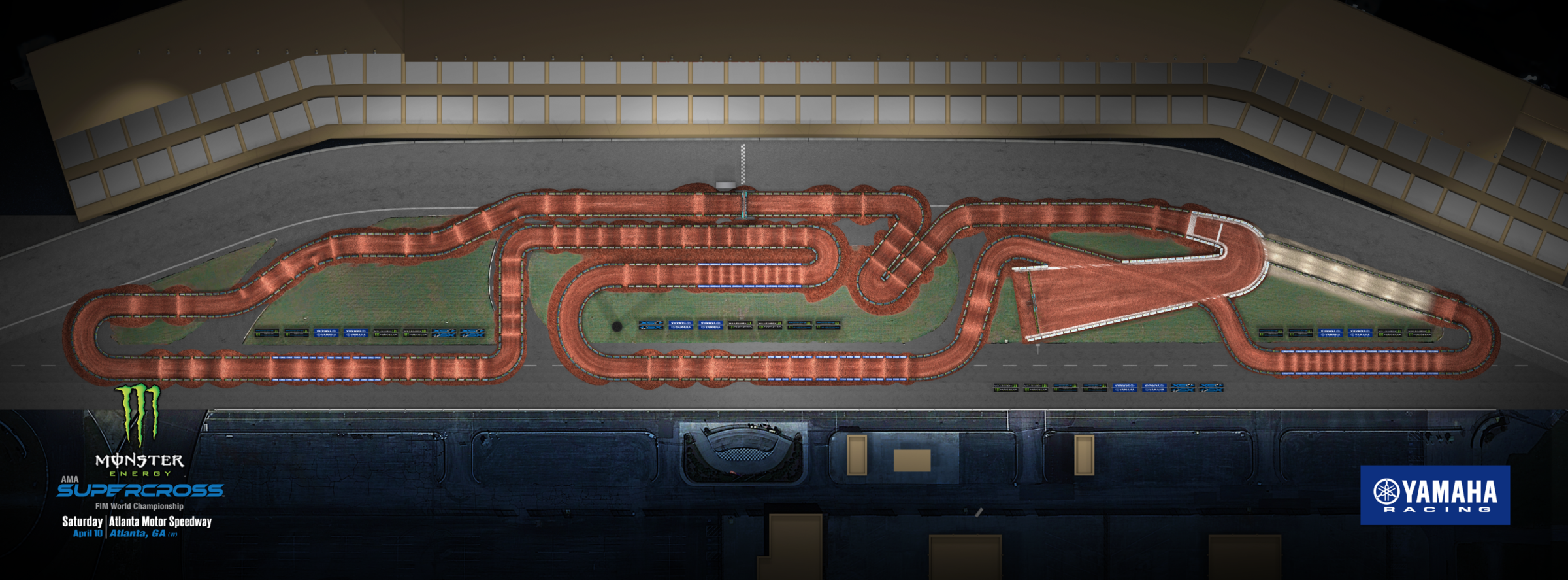 Atlanta 1 Supercross track map.