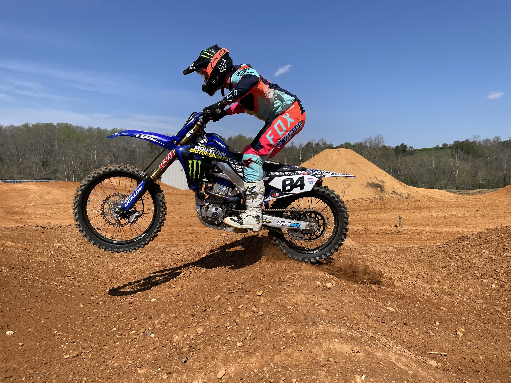 Hill on his new ride.