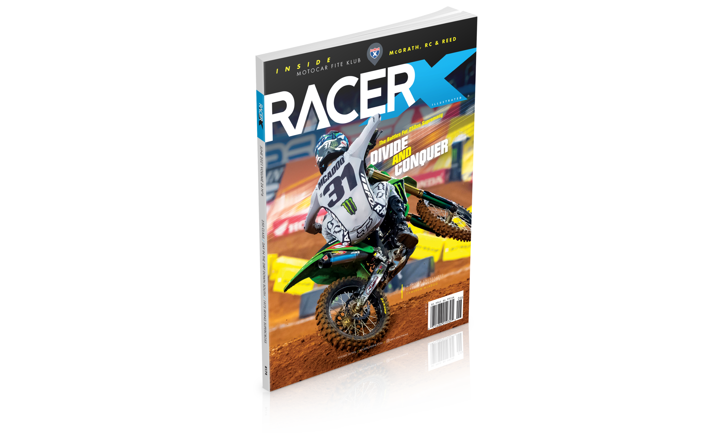 Two years ago, Cameron McAdoo was out of work and driving Christian Craig’s motor home. This March, the Monster Energy/Pro Circuit Kawasaki rider took his first professional win at the Daytona Supercross—and the West Region points leader’s red plate.