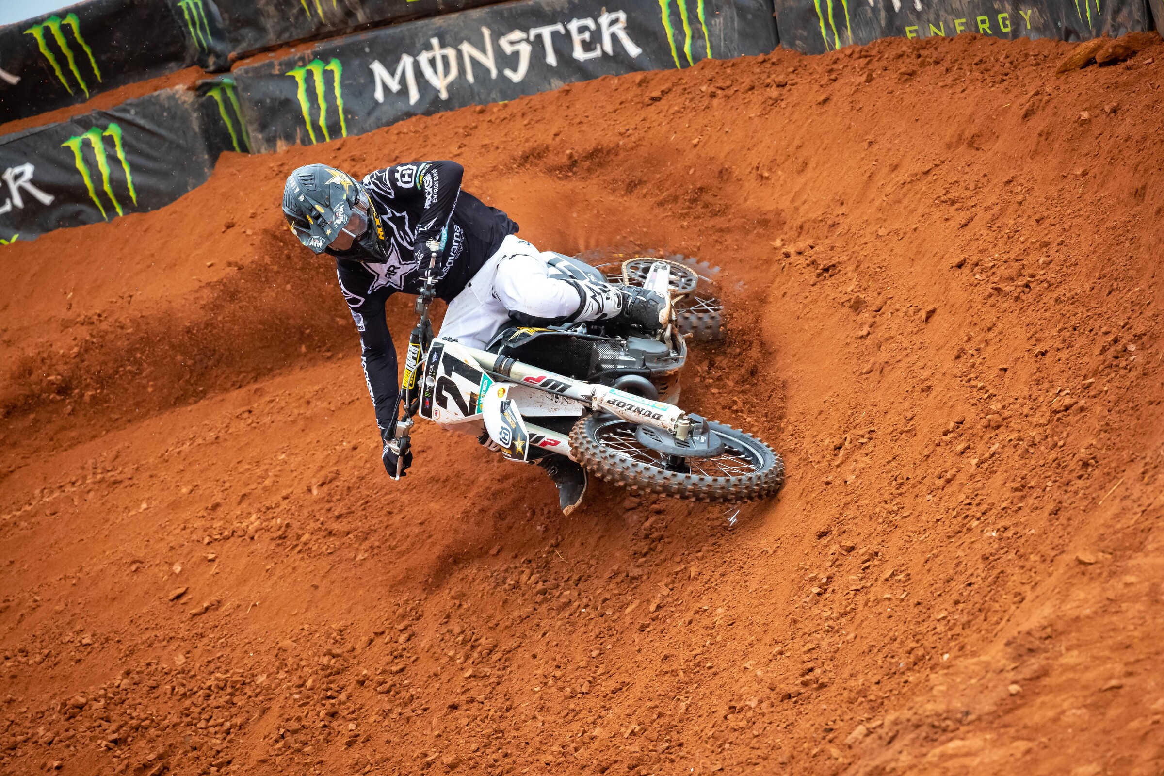 ...and ripping berms. Jason Anderson topped practice session 1.