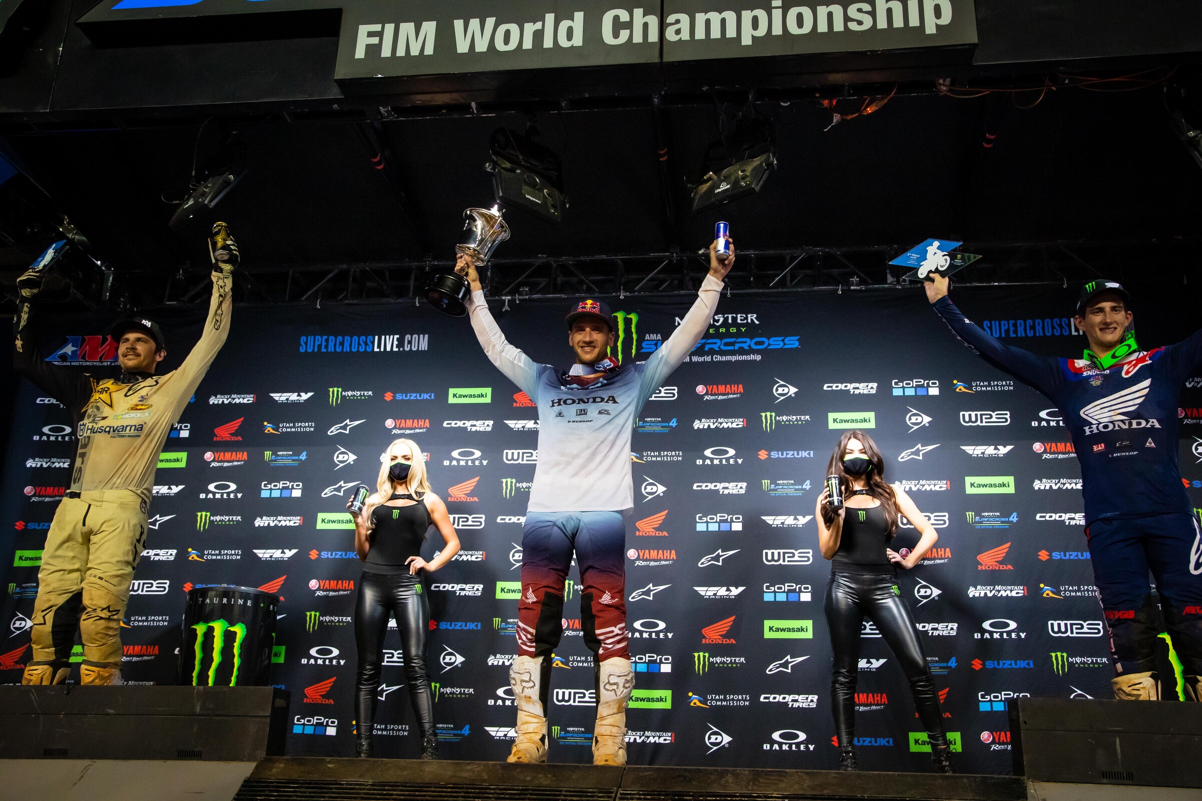 The 450SX class podium from Atlanta 2.