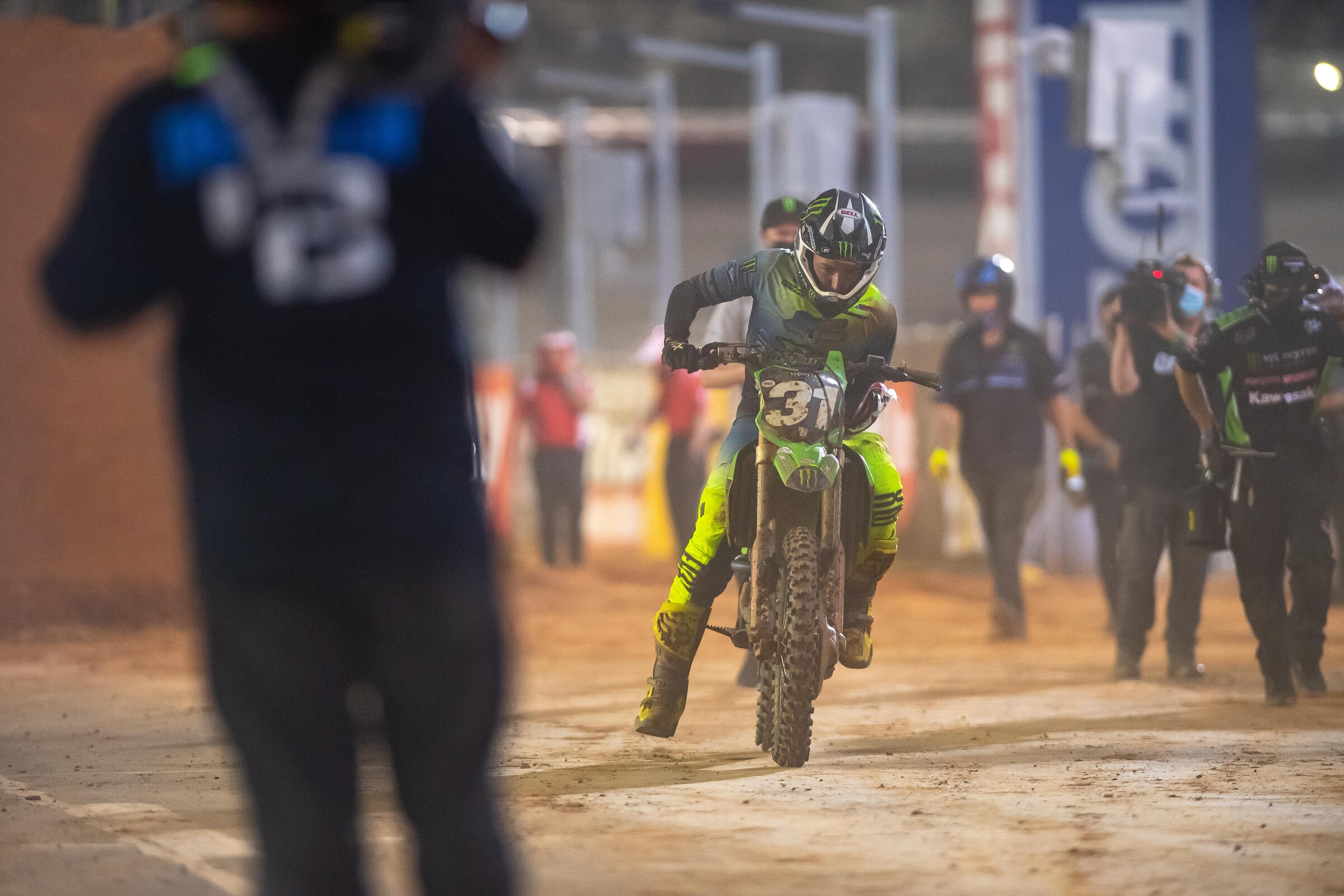 McAdoo heading to the line for the restart of the 250SX main event.