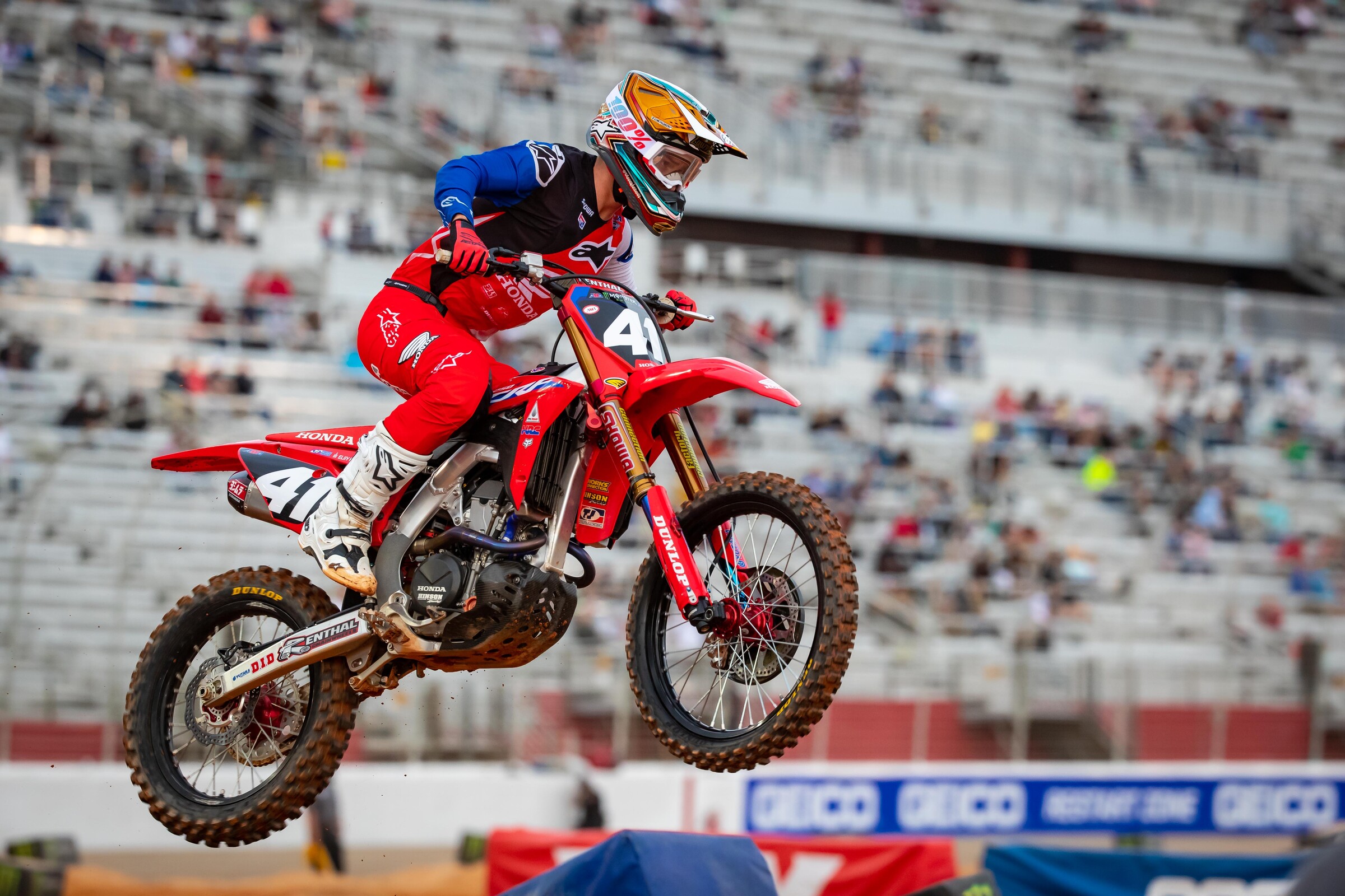 Hunter Lawrence charged back from an early crash to pass over 10 riders and finish fourth on the night, keeping his championship hopes alive.