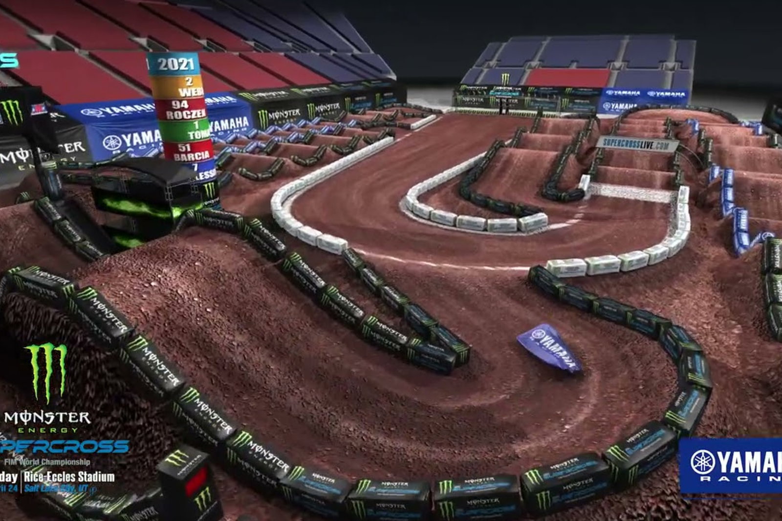 Slc Rac Map Salt Lake City 1 Animated Track Map - Supercross - Racer X