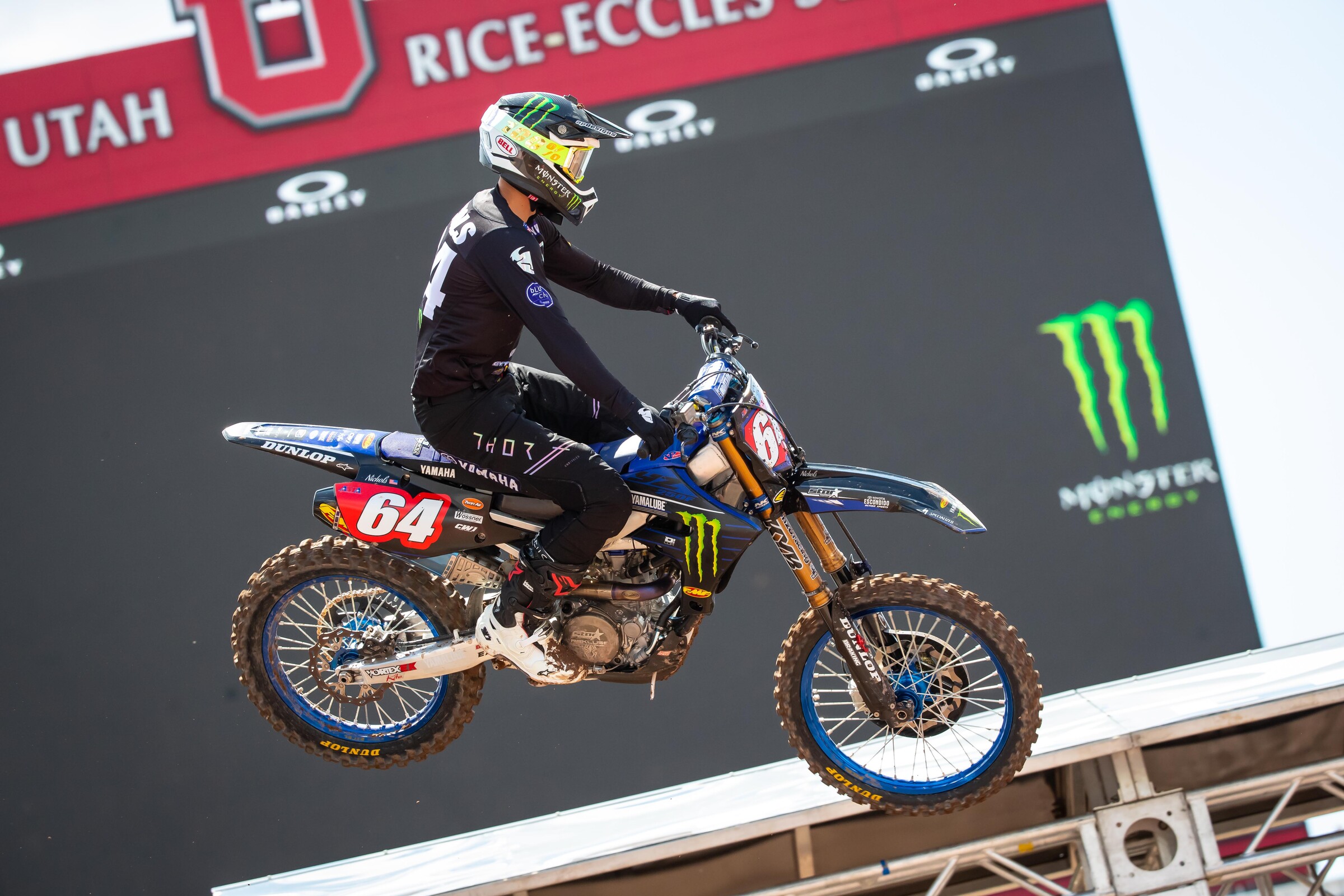 Nichols in action at yesterday's press day.