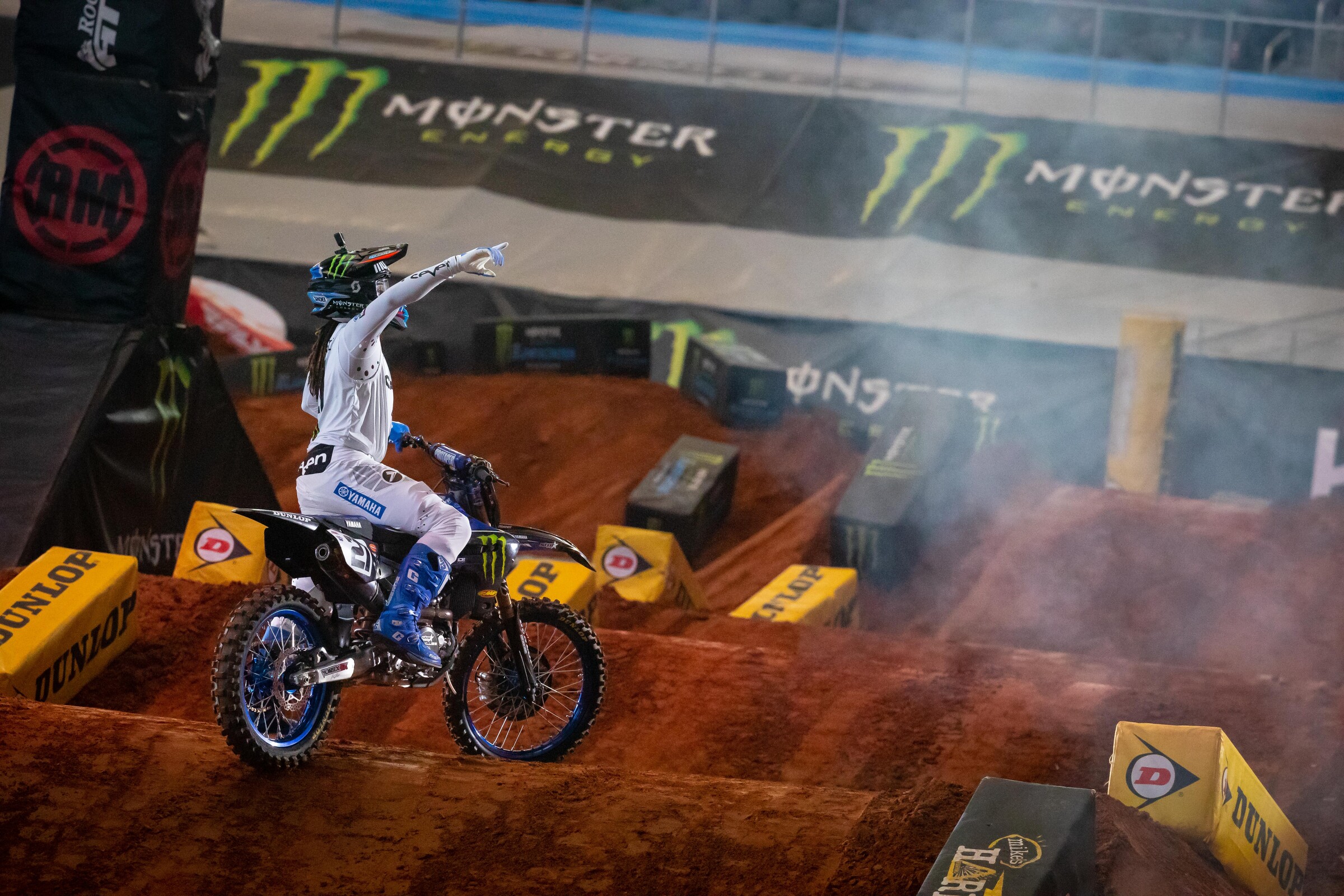 Stewart at the Arlington 3 Supercross in March.