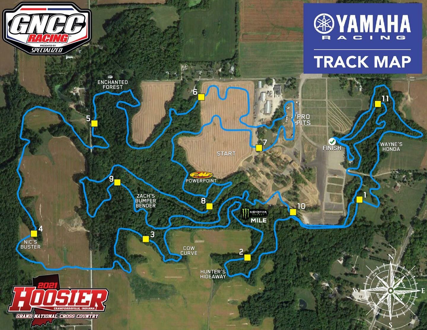 The Hoosier GNCC 2021 layout.