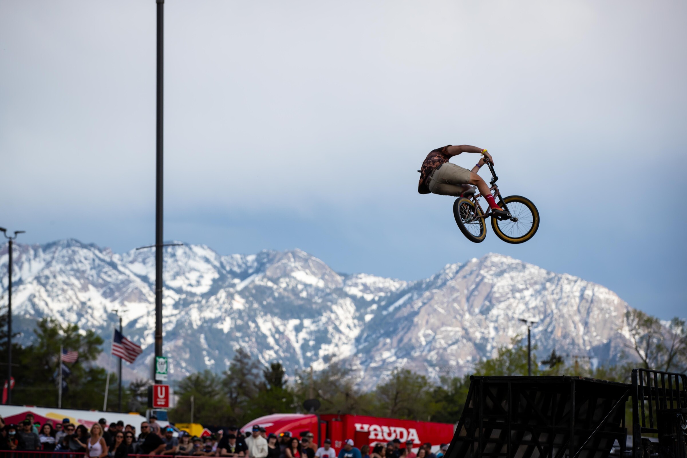 In addition to the action on the track, there are cool exhibitions in the pits here in Salt Lake City.