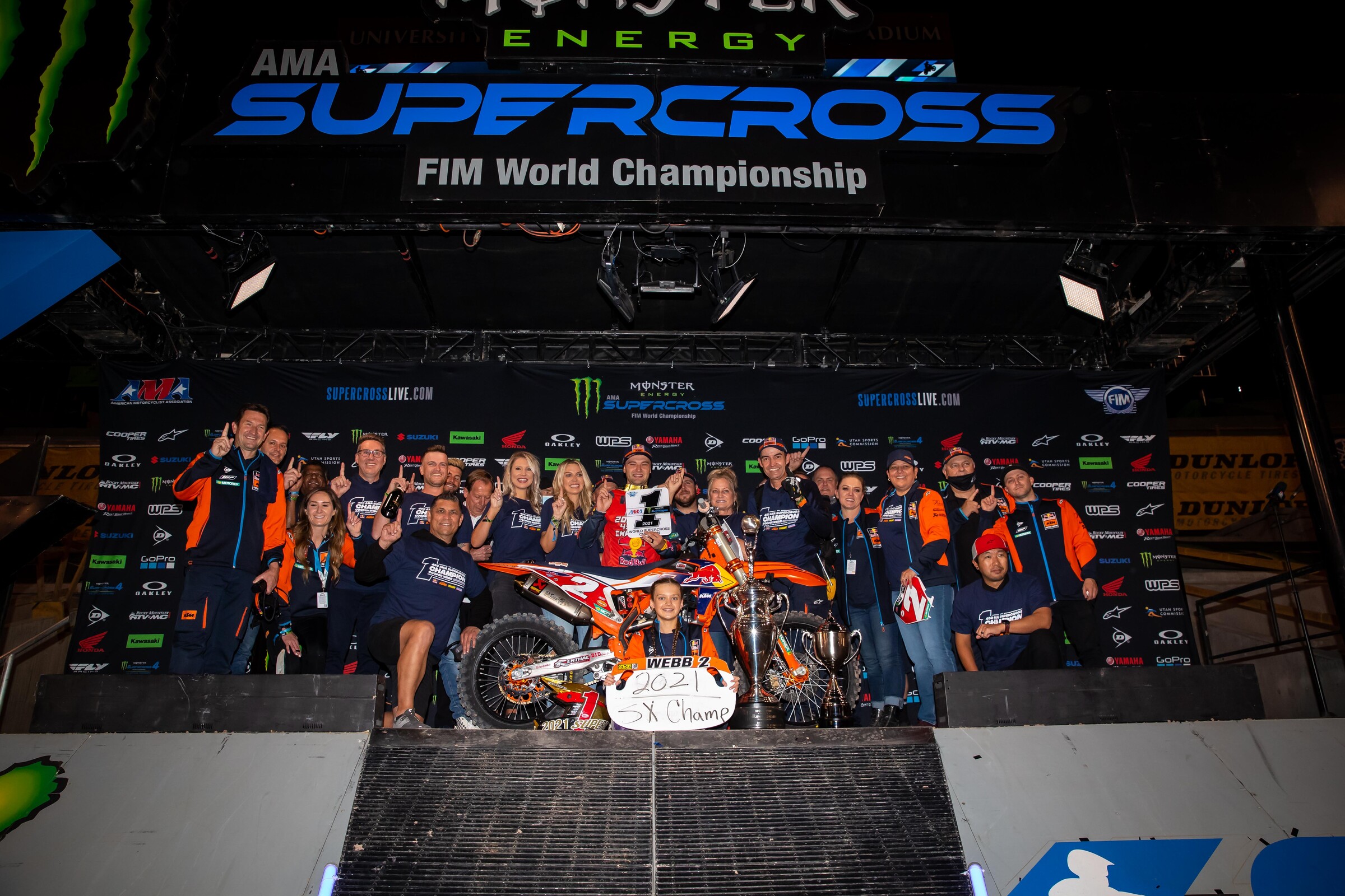 Cooper Webb and KTM celebrating.