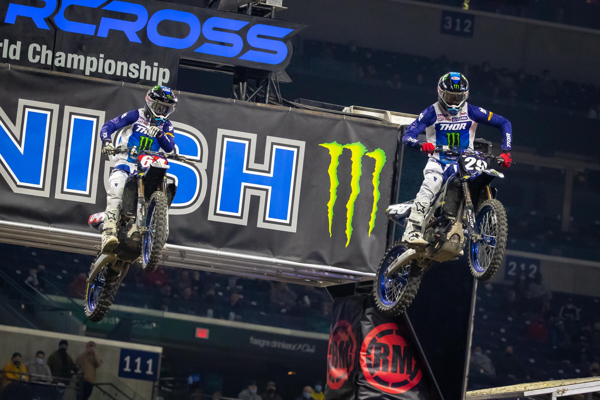 Nichols and Craig at the Indianapolis 3 Supercross in February.