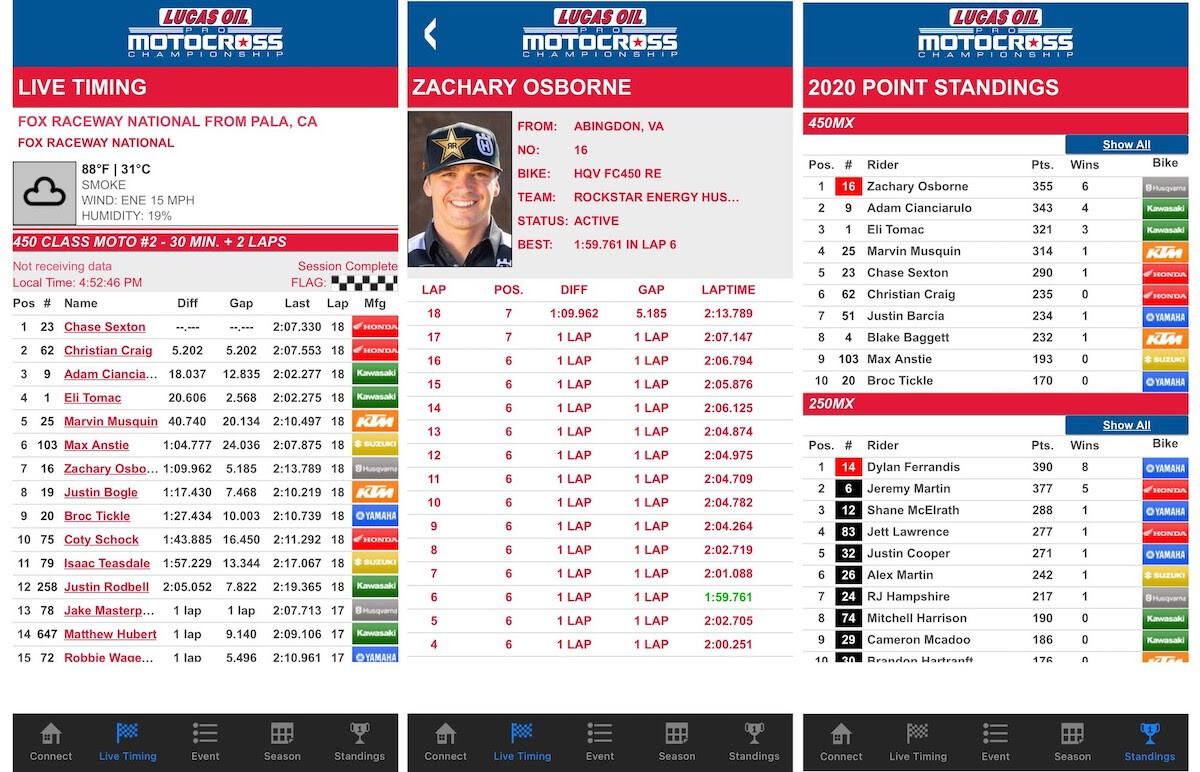 Free Official Pro Motocross App Updated for 2021 Season