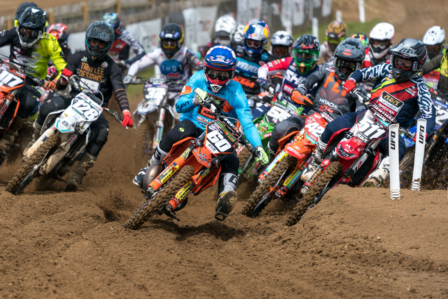 Brad Anderson leads MX2 on 250 two-stroke.
