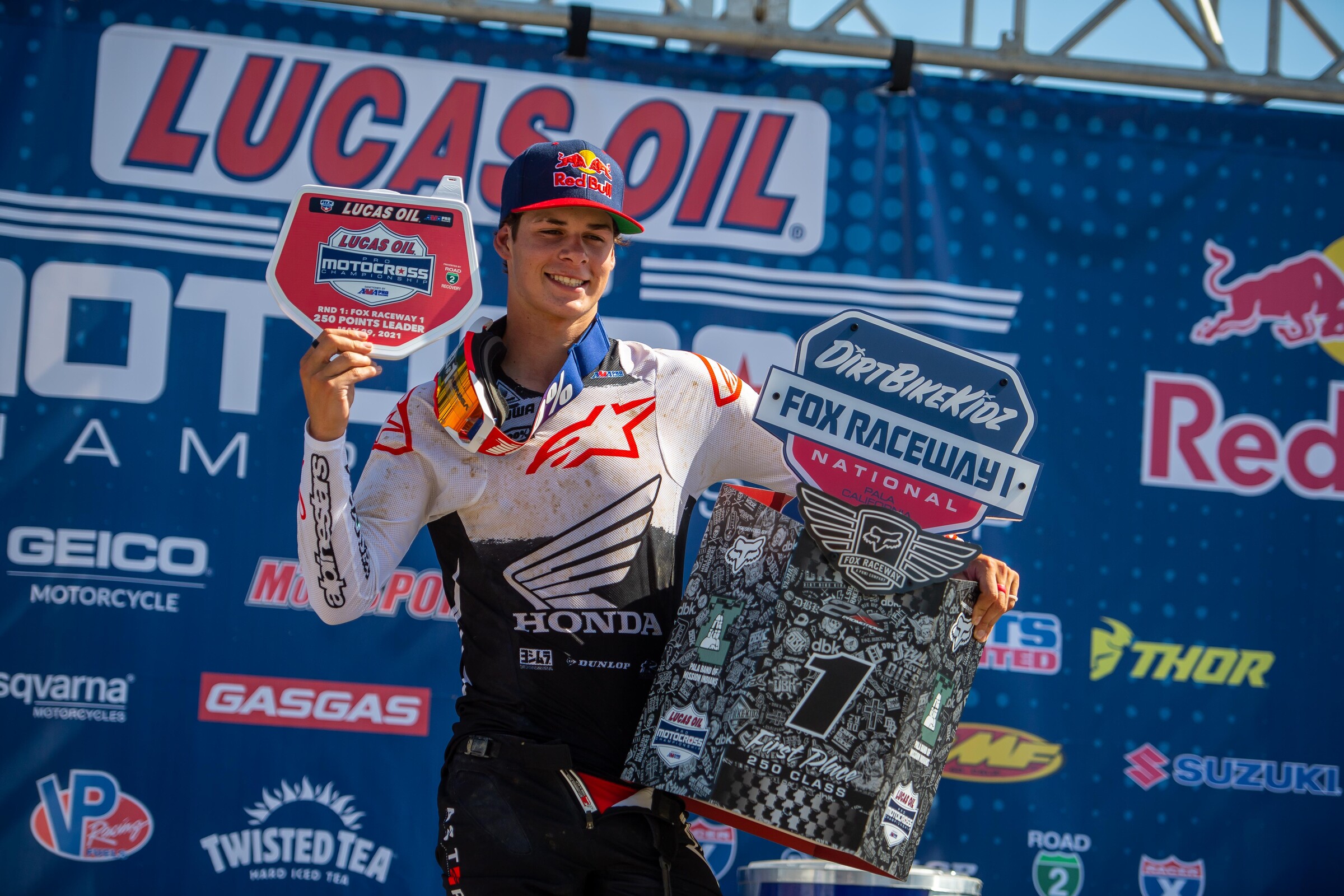 Jett Lawrence's win at the opening round was his second overall win in the first 13 Pro Motocross events of his careeer.
