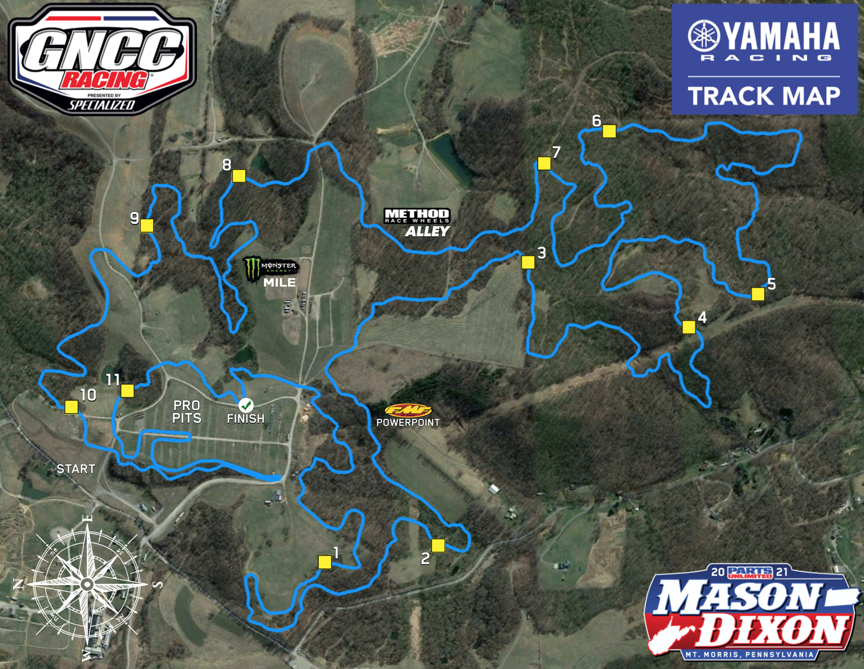 The 2021 Mason-Dixon GNCC layout.