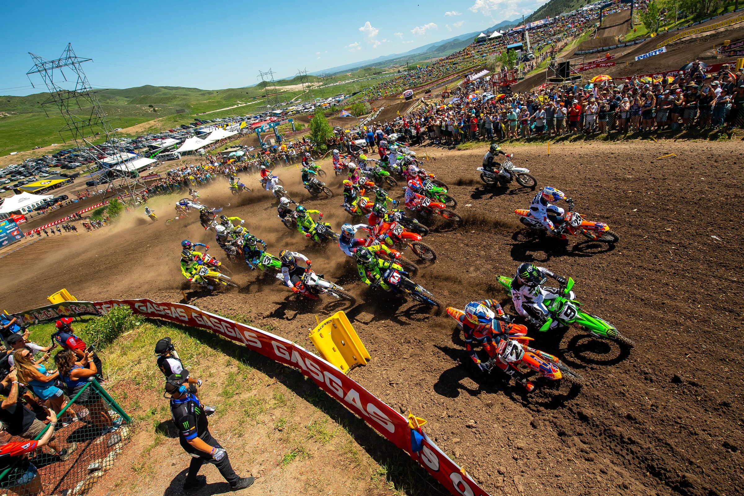 Cooper Webb holeshot the second moto but ended up slipping back to eighth. He went 8-8 for eighth overall.