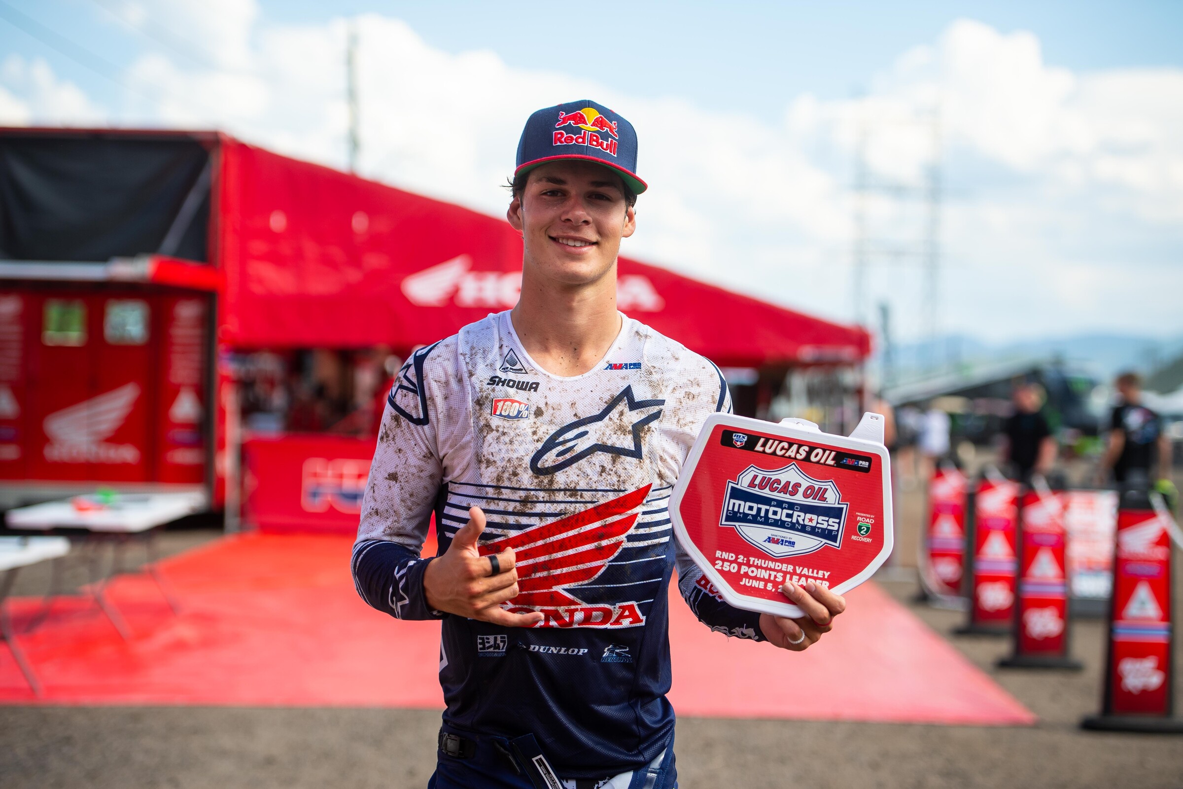 After round two, Jett Lawrence has sole possession of the 250 Class points lead.