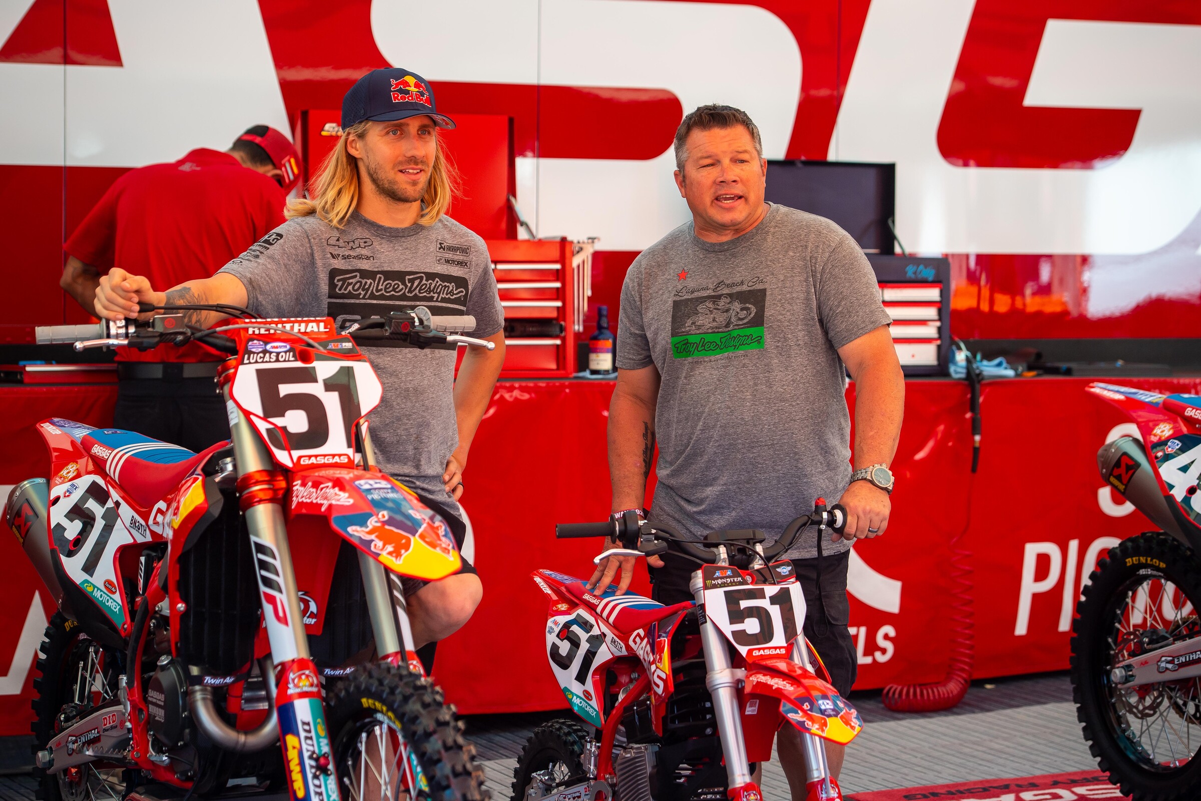 Justin Barcia found himself a little replica GasGas.