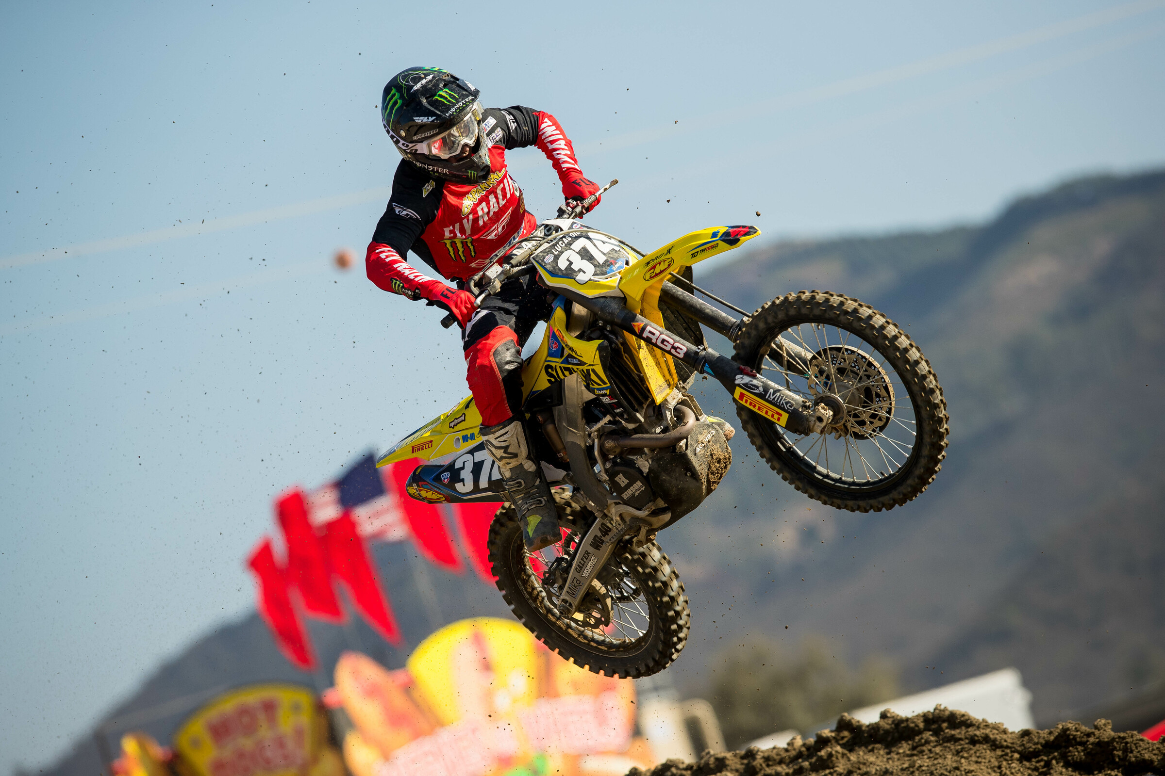 Schwartz racing the 2020 Pro Motocross finale at Fox Raceway at Pala.