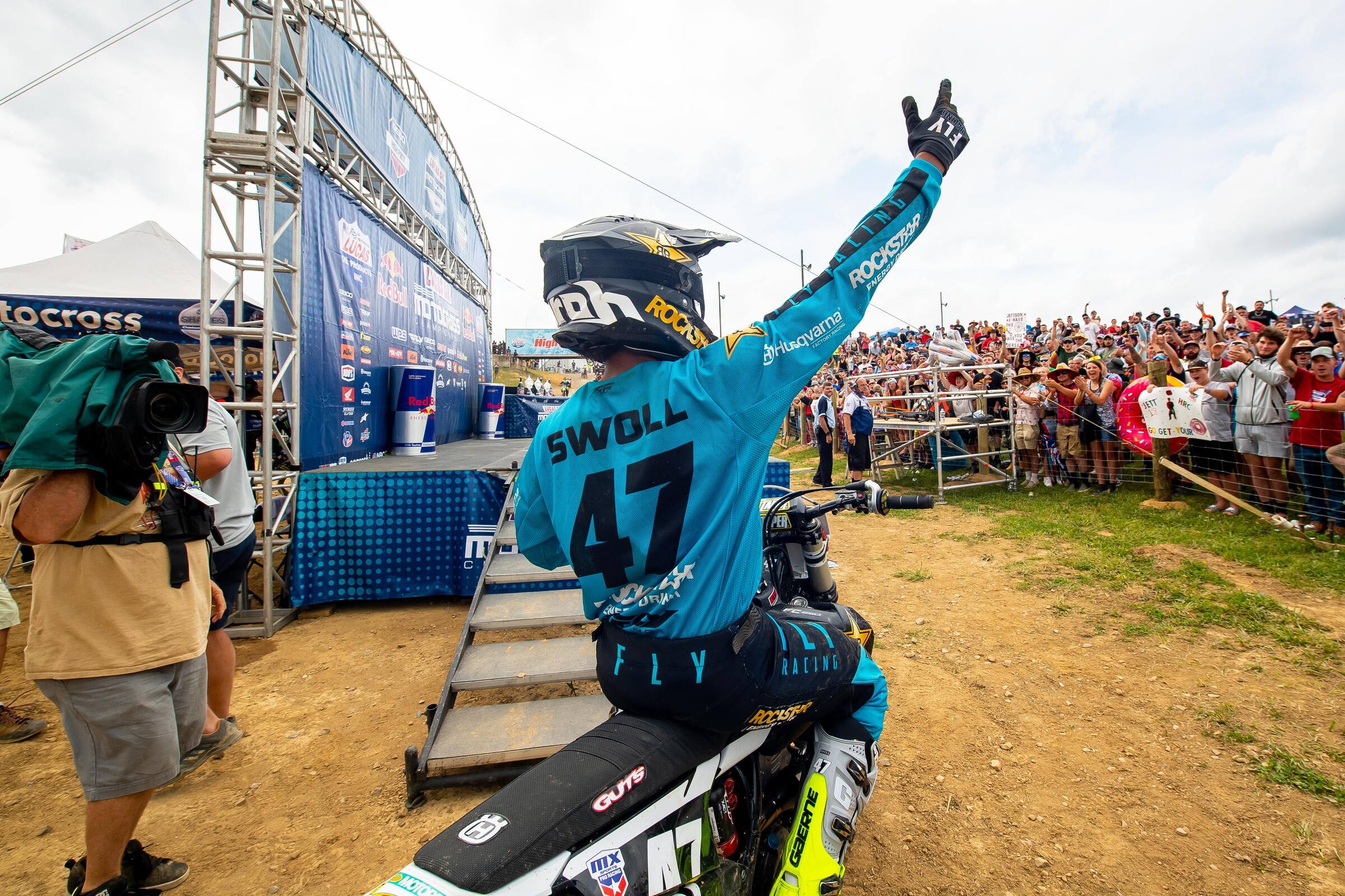 Jalek Swoll was the surprise winner of the first 250 class moto of the day.