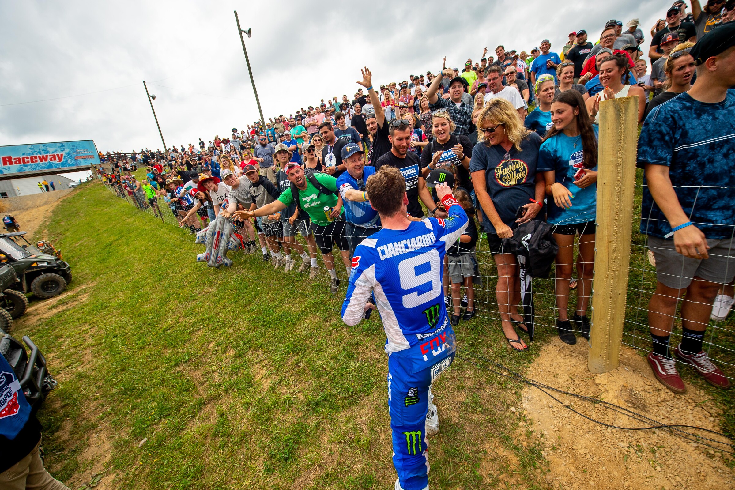 Cianciarulo celebrates with the High Point fans.