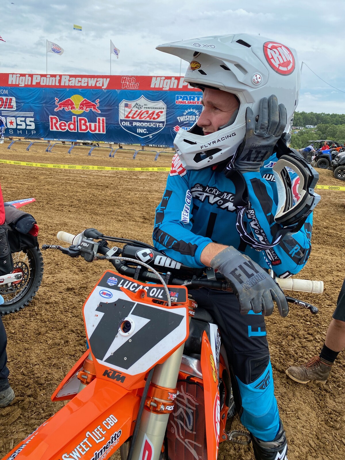 Joey Savatgy carried a camera inside of his number plate at High Point.