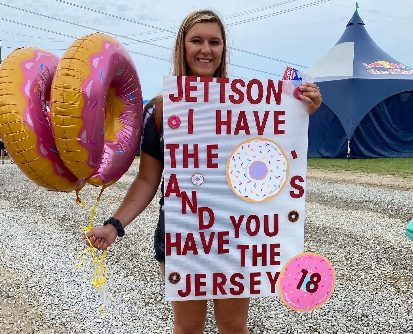 . . . where donuts + cardboard + creativity might just = his jersey!