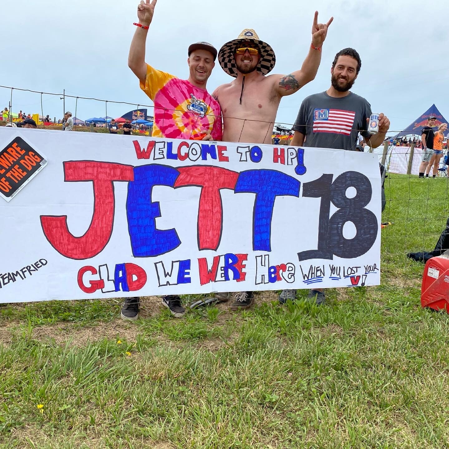 These High Point welcome wagoneers knew it was #18’s first time there.