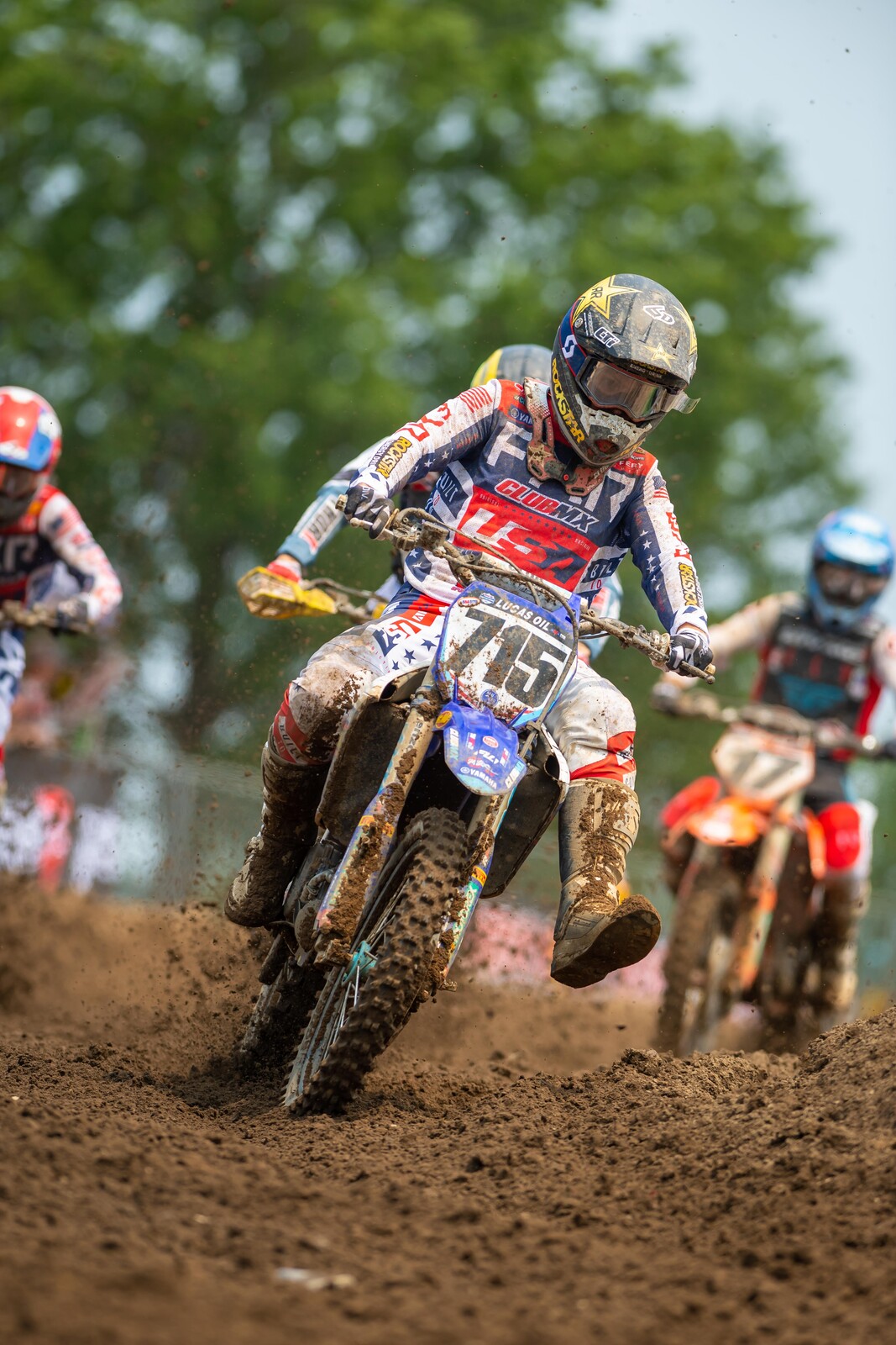 Nicoletti racing through his knee injury at the RedBud Naitonal.