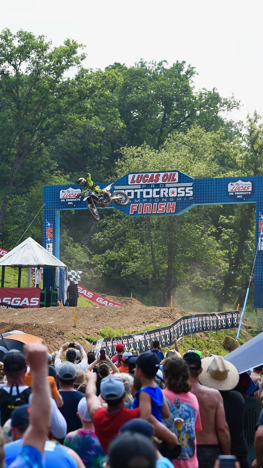 Jeremy Martin earned the first 250 Class moto win of the day.