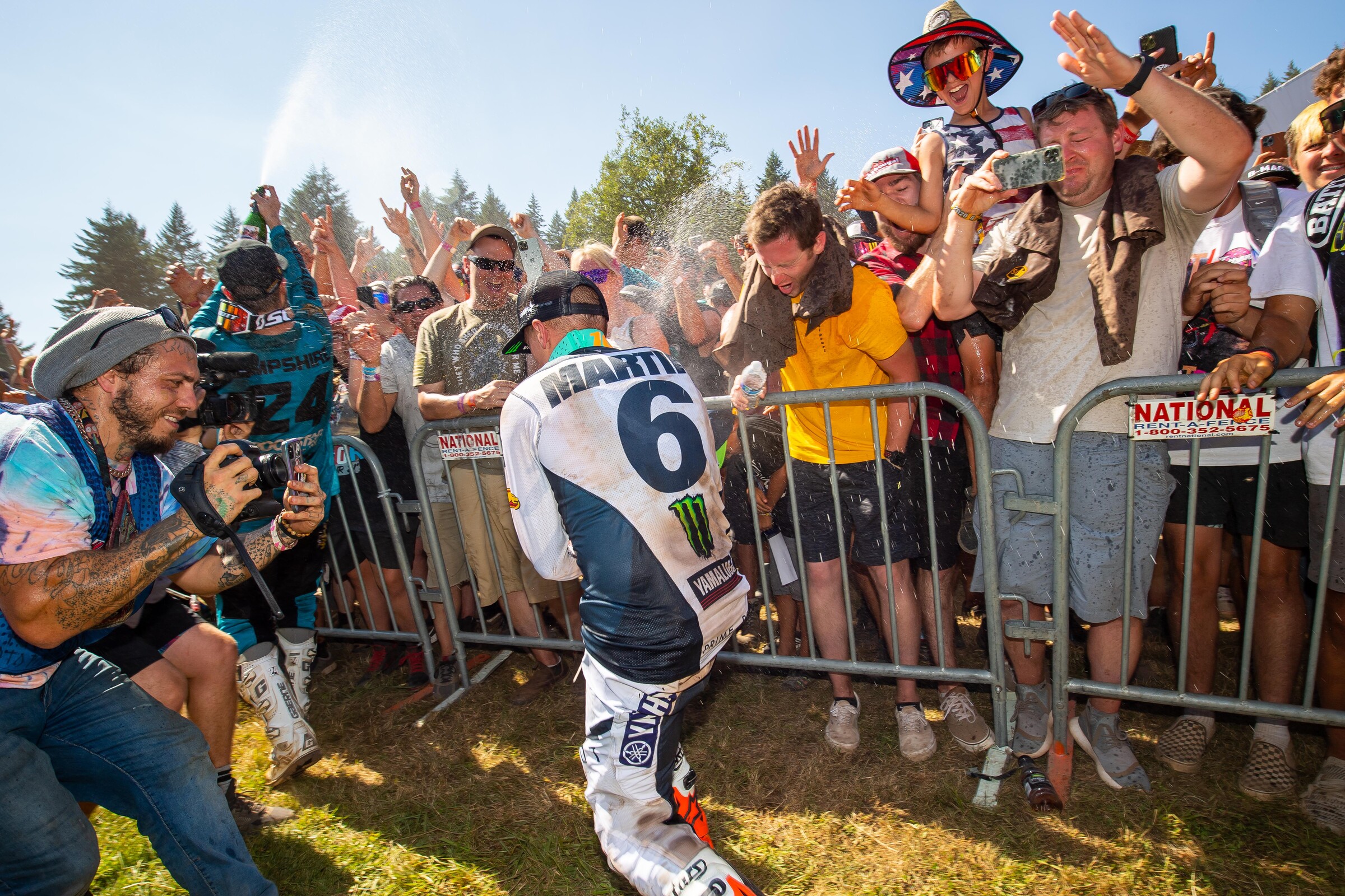 Jeremy Martin celebrates with the Washougal crowd.