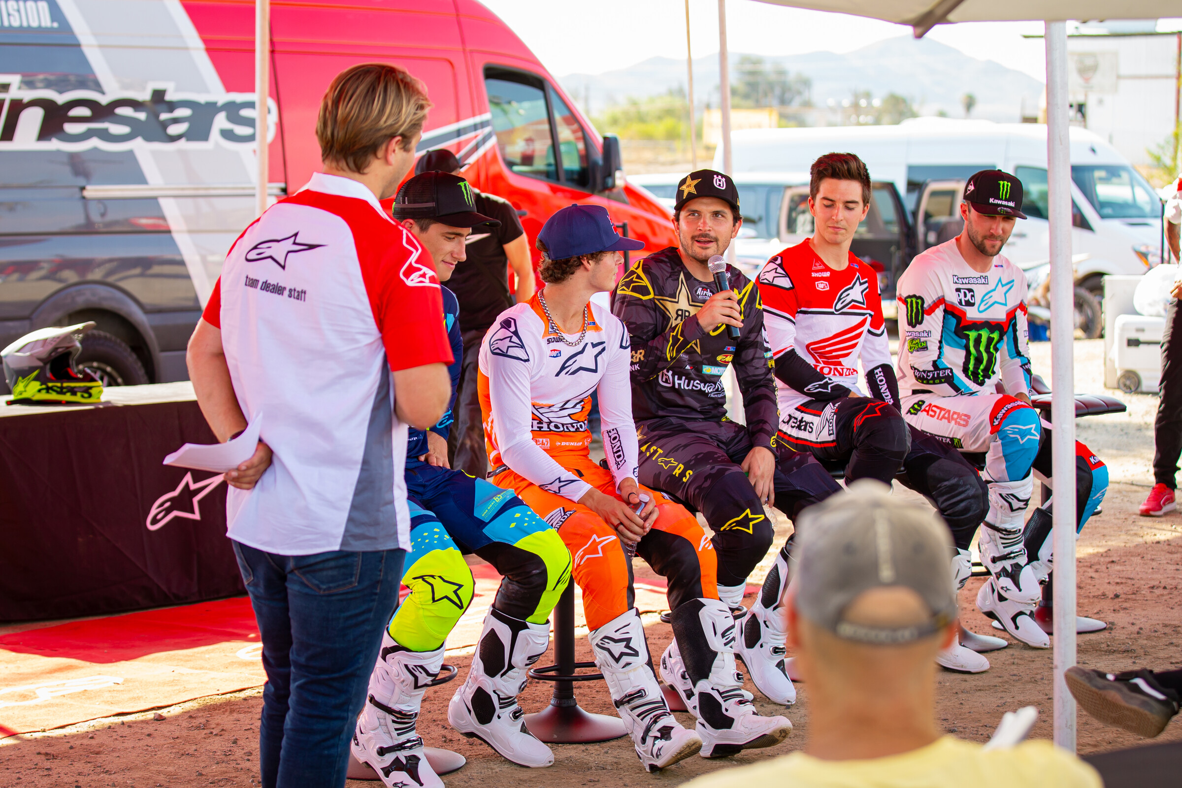 Alpinestars athletes get behind the mic.