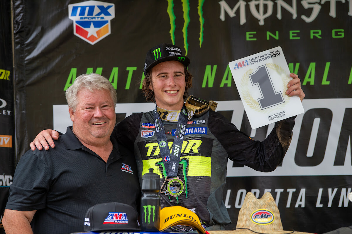 Levi Kitchen earned the AMA National Championship with 3-1-2 moto scores.