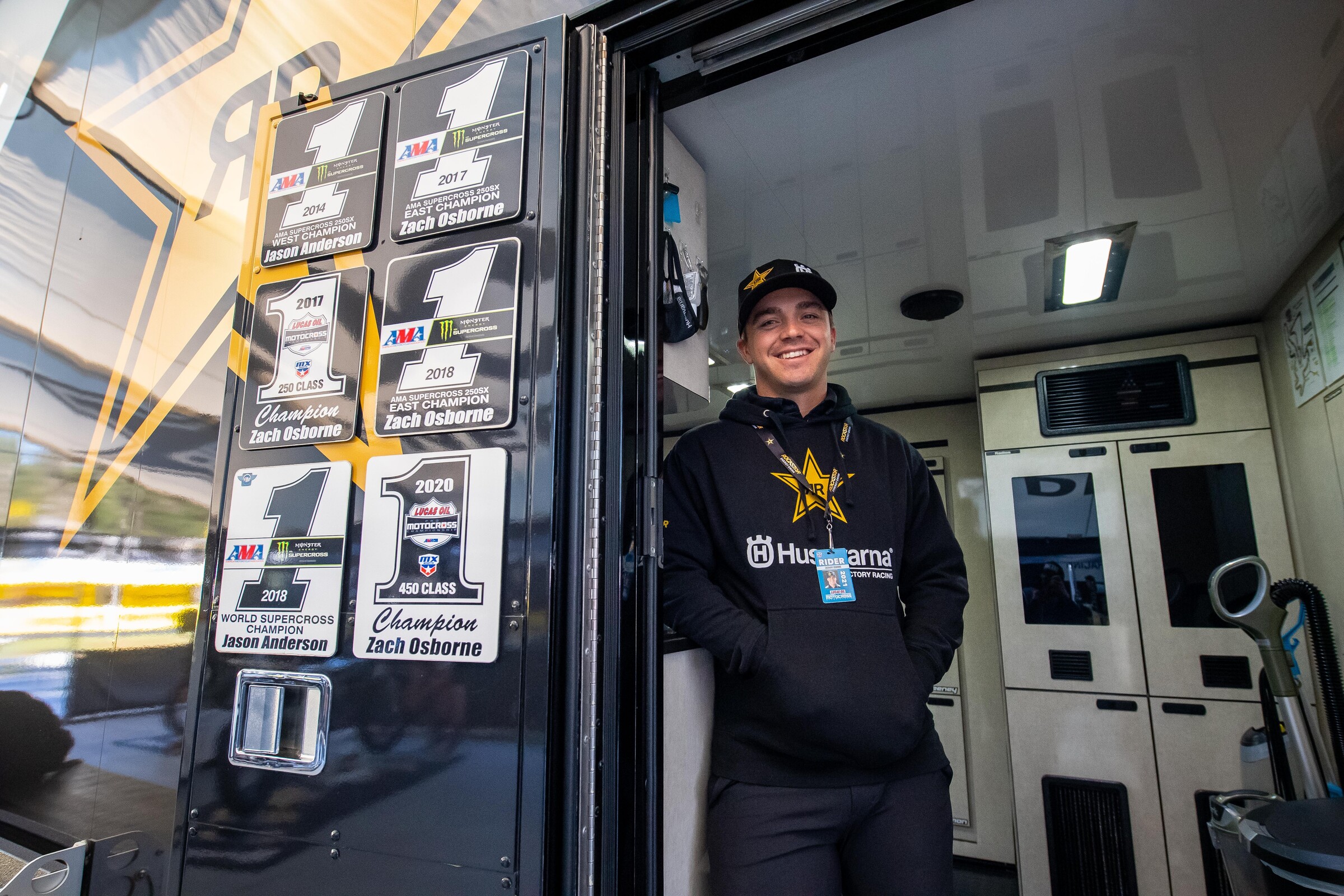 Osborne has been coming to some of the races to help out with the Rockstar Energy Husqvarna team.