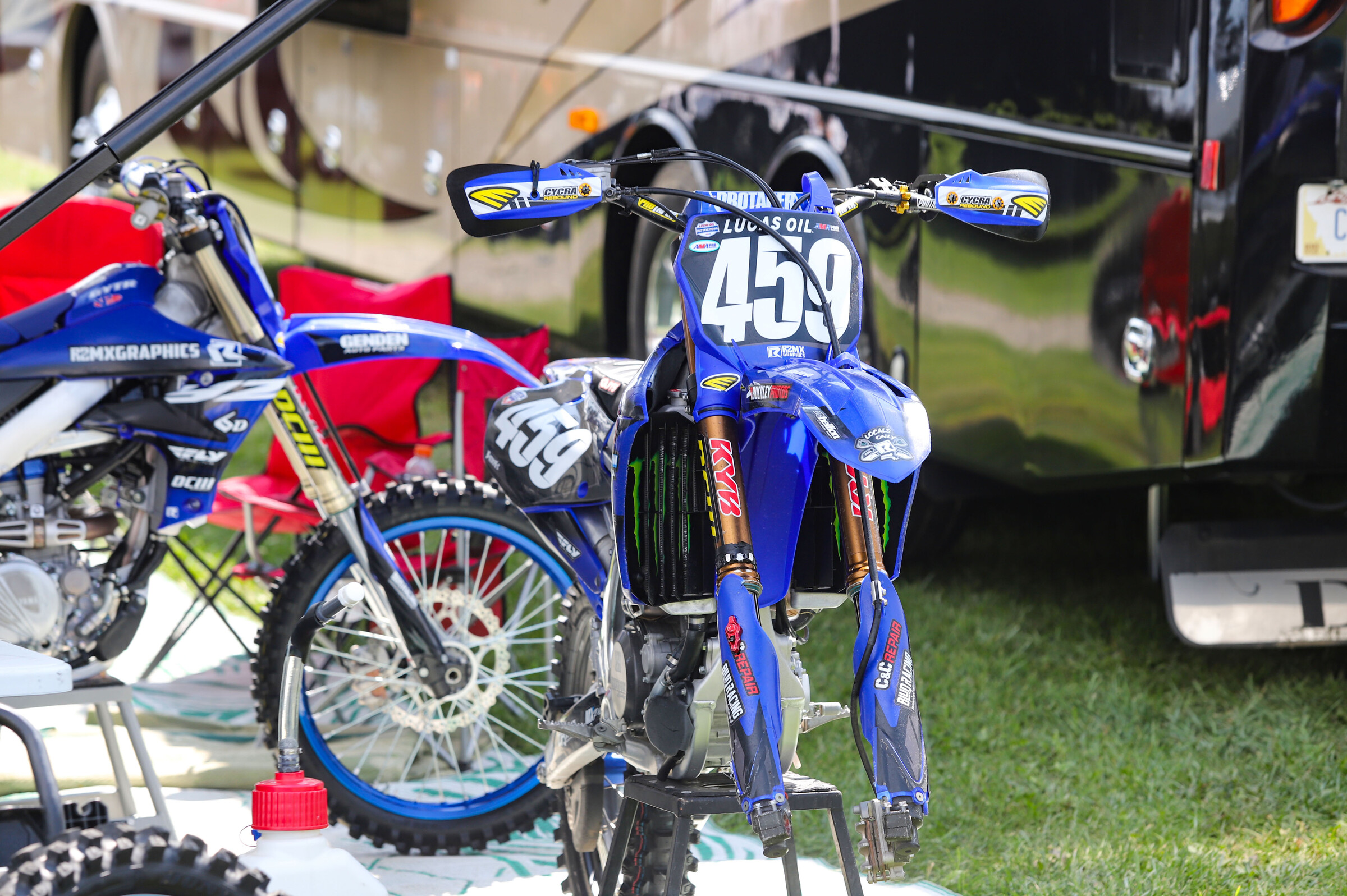 Austin Brooks's front wheel is in the shop.