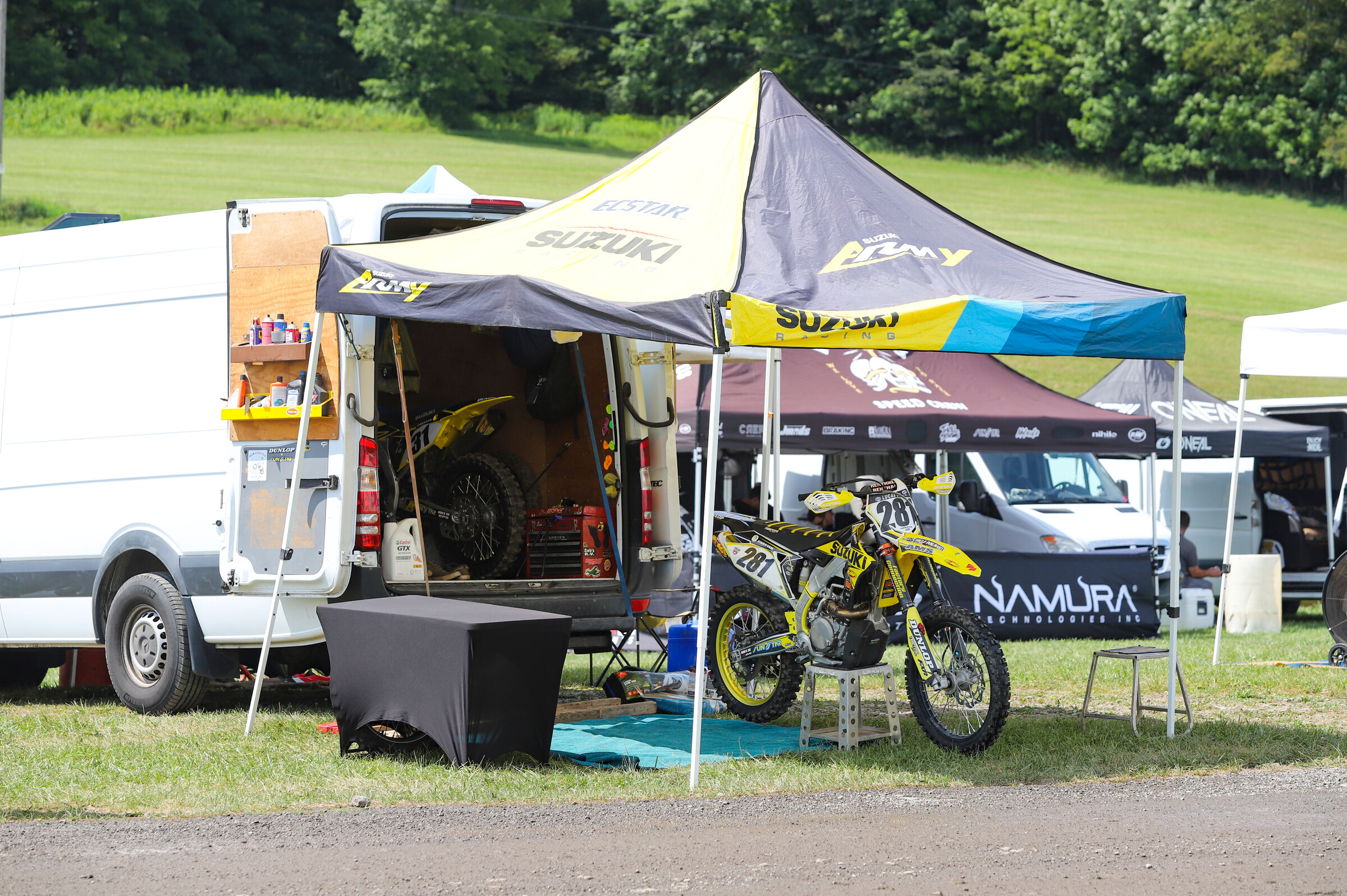 Corey Carsten's camp fully prepared for Saturday.